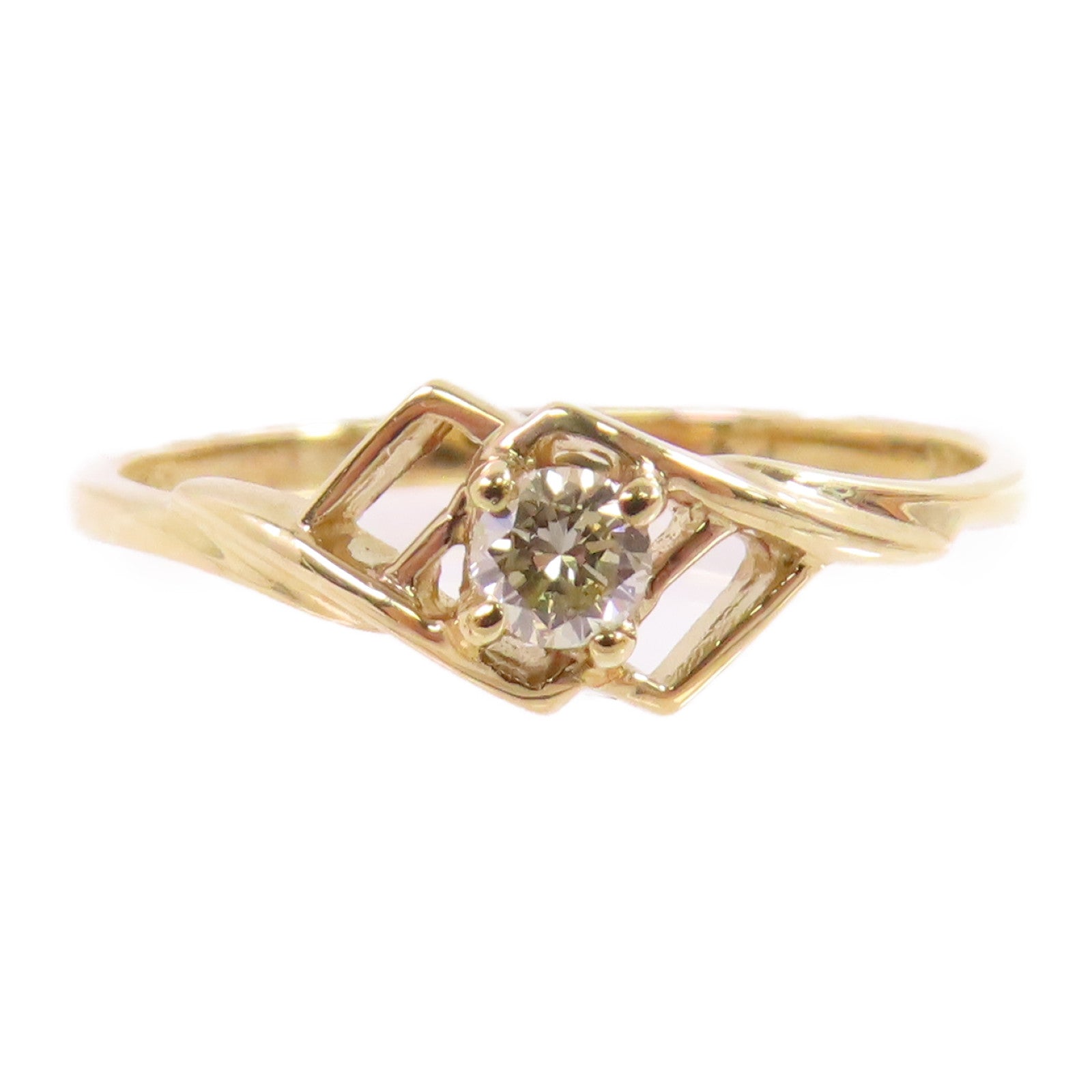 JEWELRY 18K黃金/鑽石Diamond Ring戒指US#6