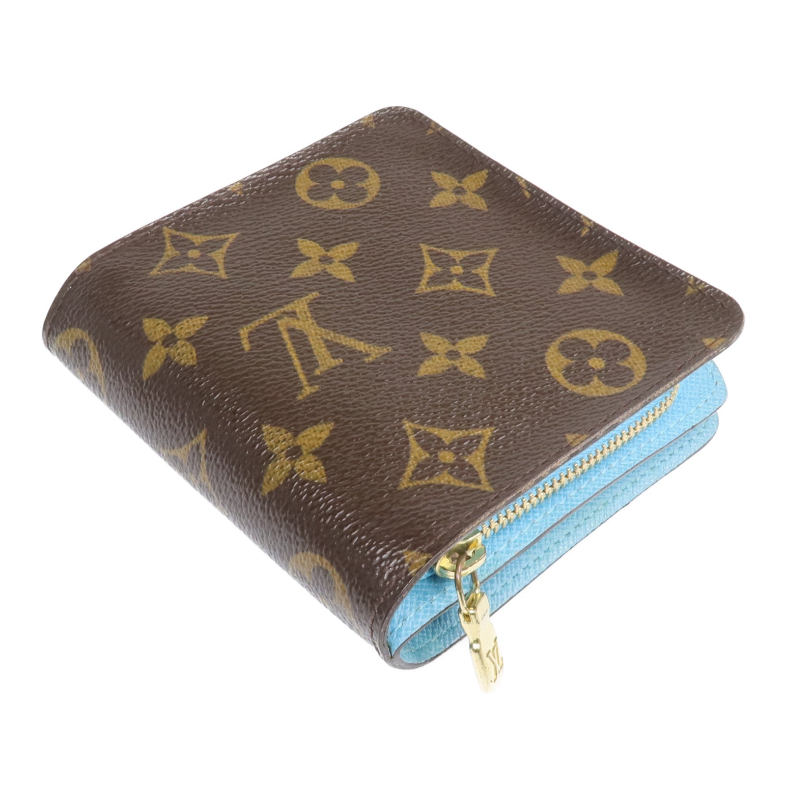 LOUIS VUITTON Monogram Groom Compact Zip Wallet金扣錢包