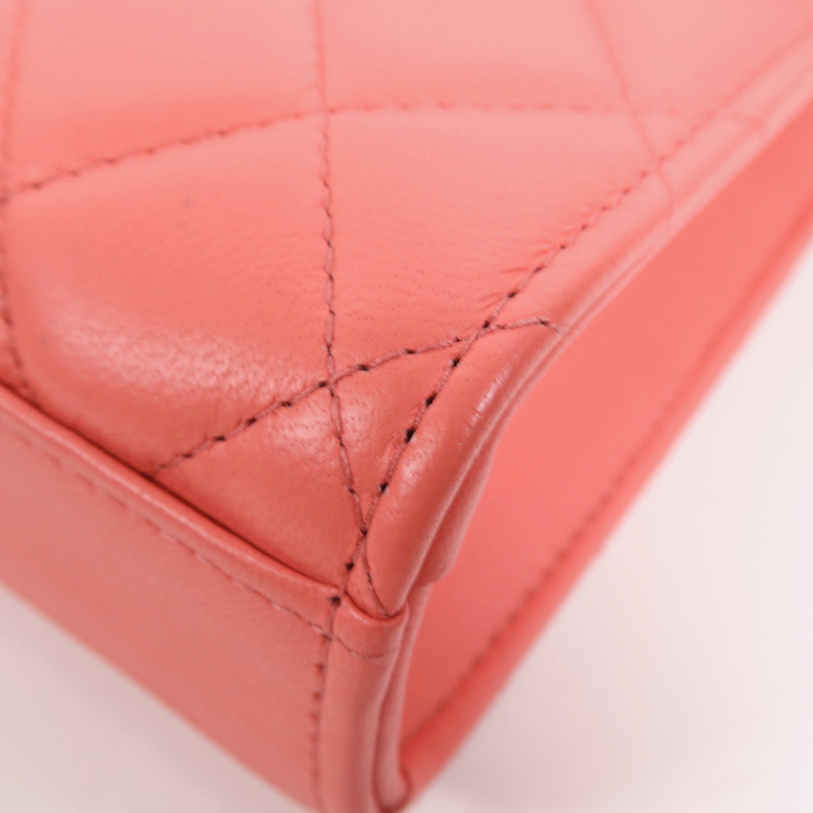 CHANEL 羊皮皮革Shoulder Bag金扣鏈帶肩背袋