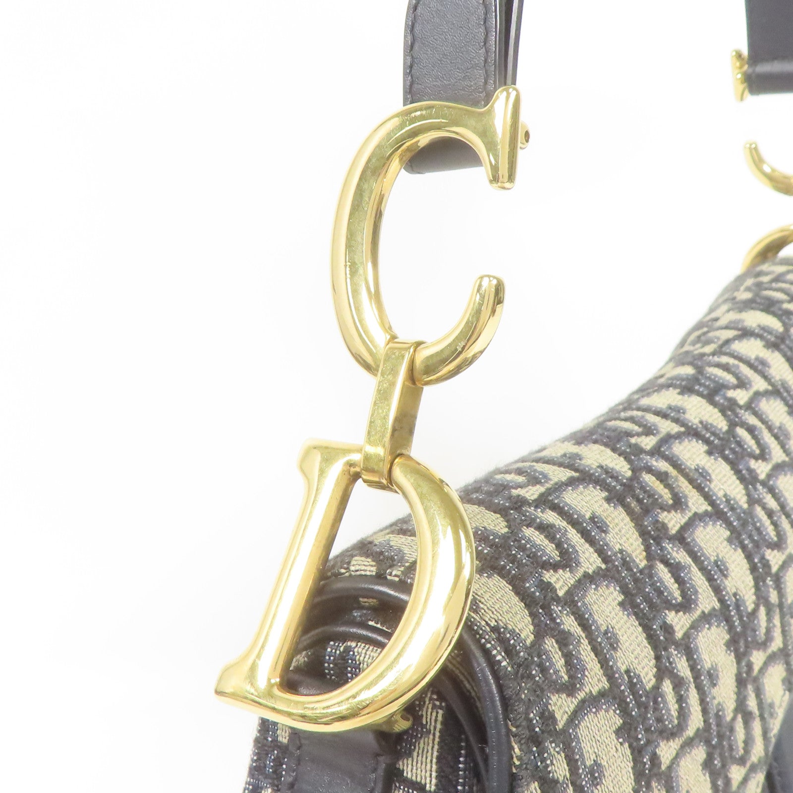 Dior 帆布Saddle金扣肩背袋