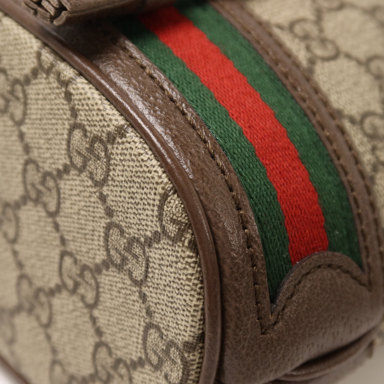 GUCCI 塗層帆布/牛皮皮革Ophidia GG Bucket手挽肩背兩用袋