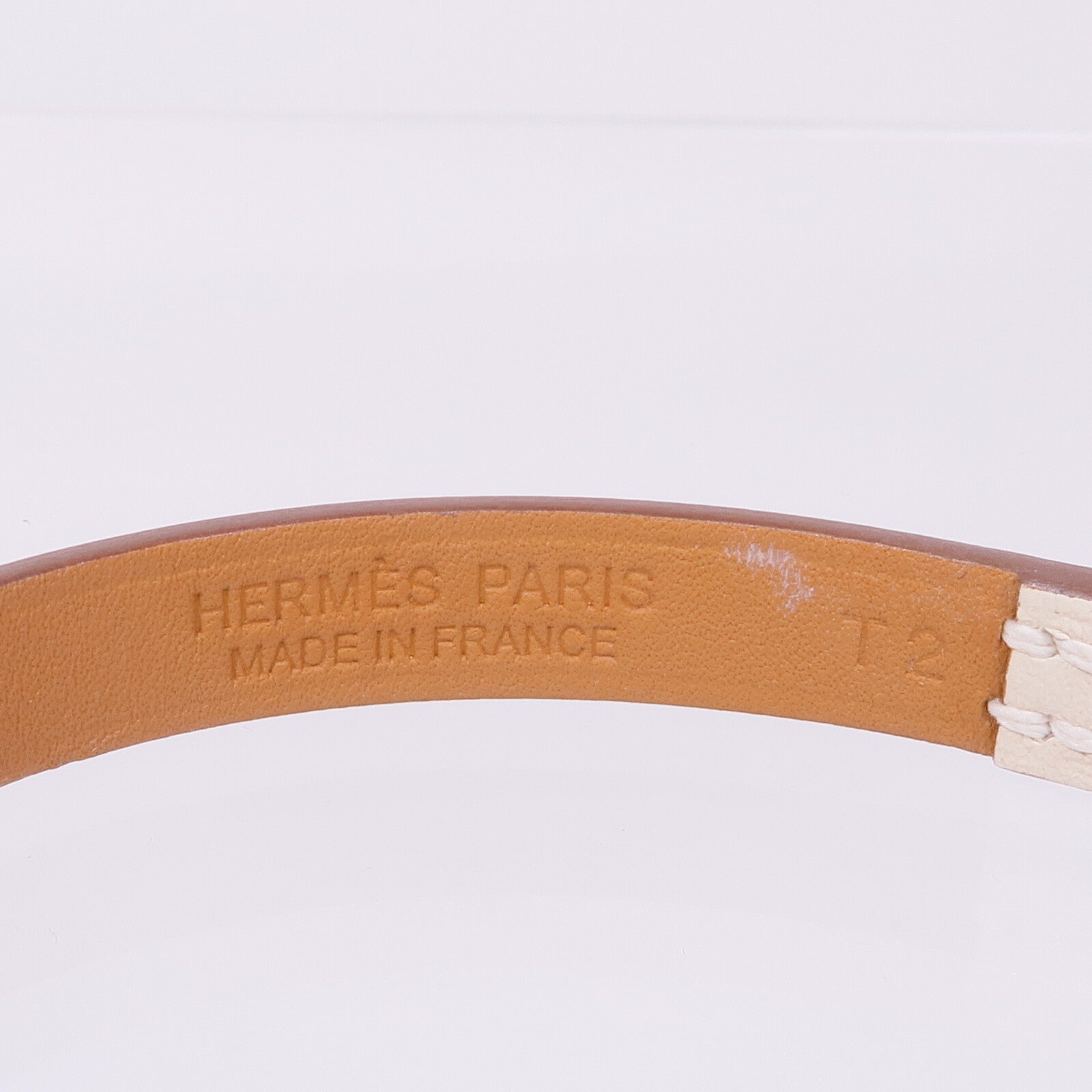 HERMES Swift皮革Rivale Mini Bracelet金扣手帶