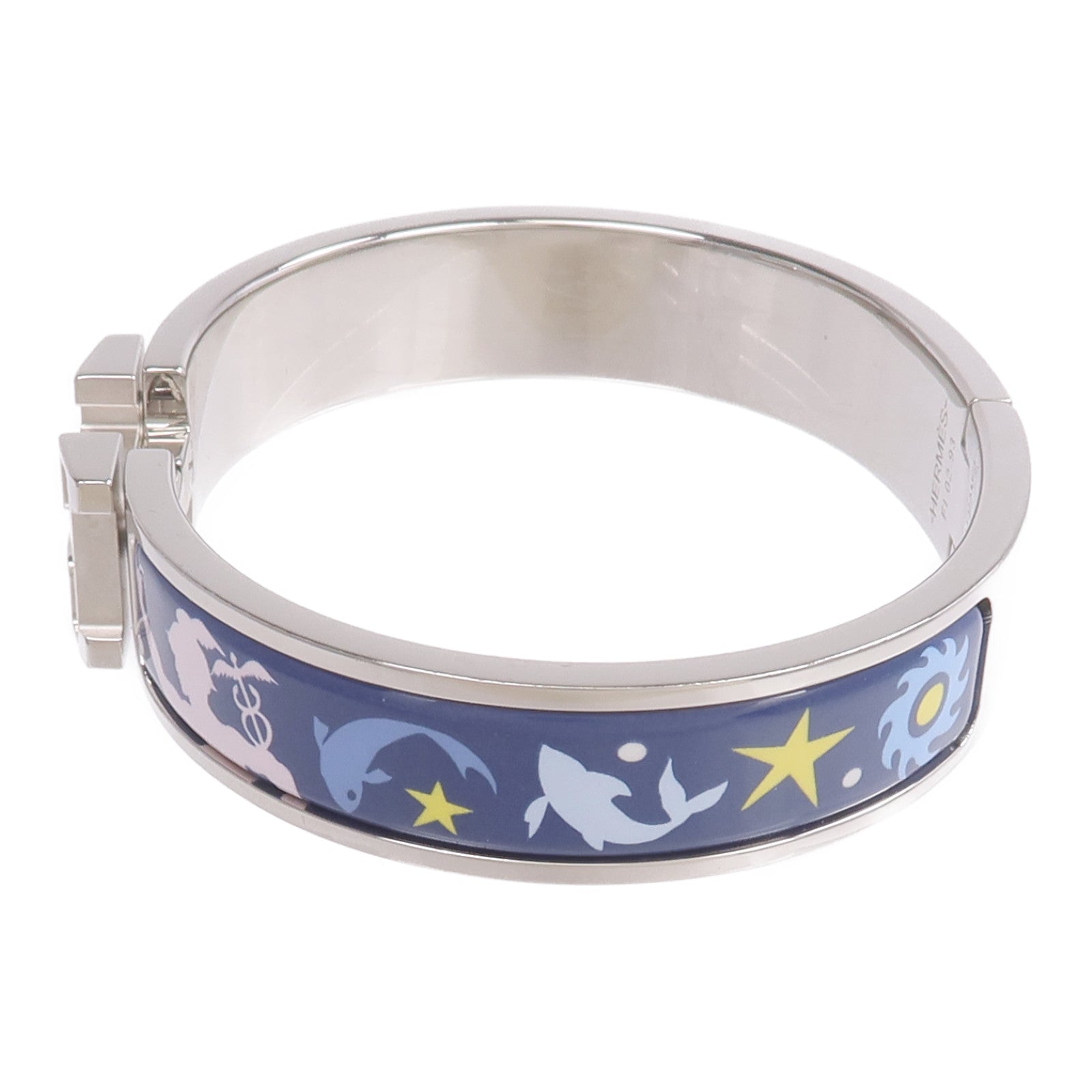 HERMES 金屬/琺瑯Clic H Bracelet手鐲
