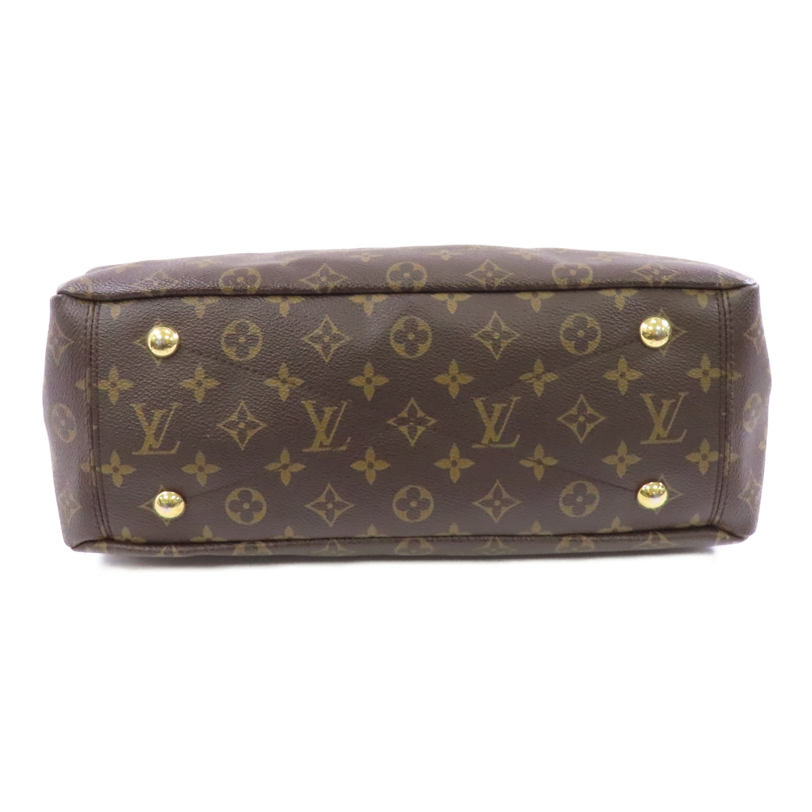 LOUIS VUITTON 【激減優惠】Monogram Pallas MM金扣手挽肩背兩用袋啡色/紅色
