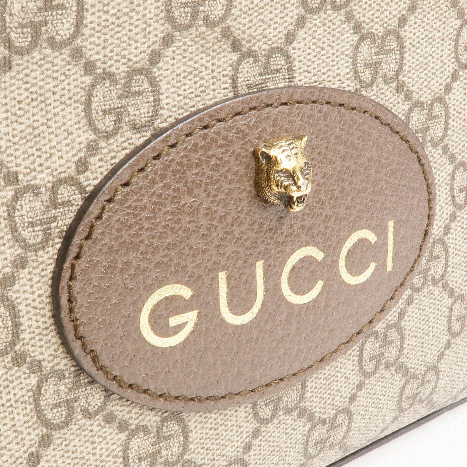 GUCCI 塗層帆布Neo Vintage GG Supreme金扣肩背袋