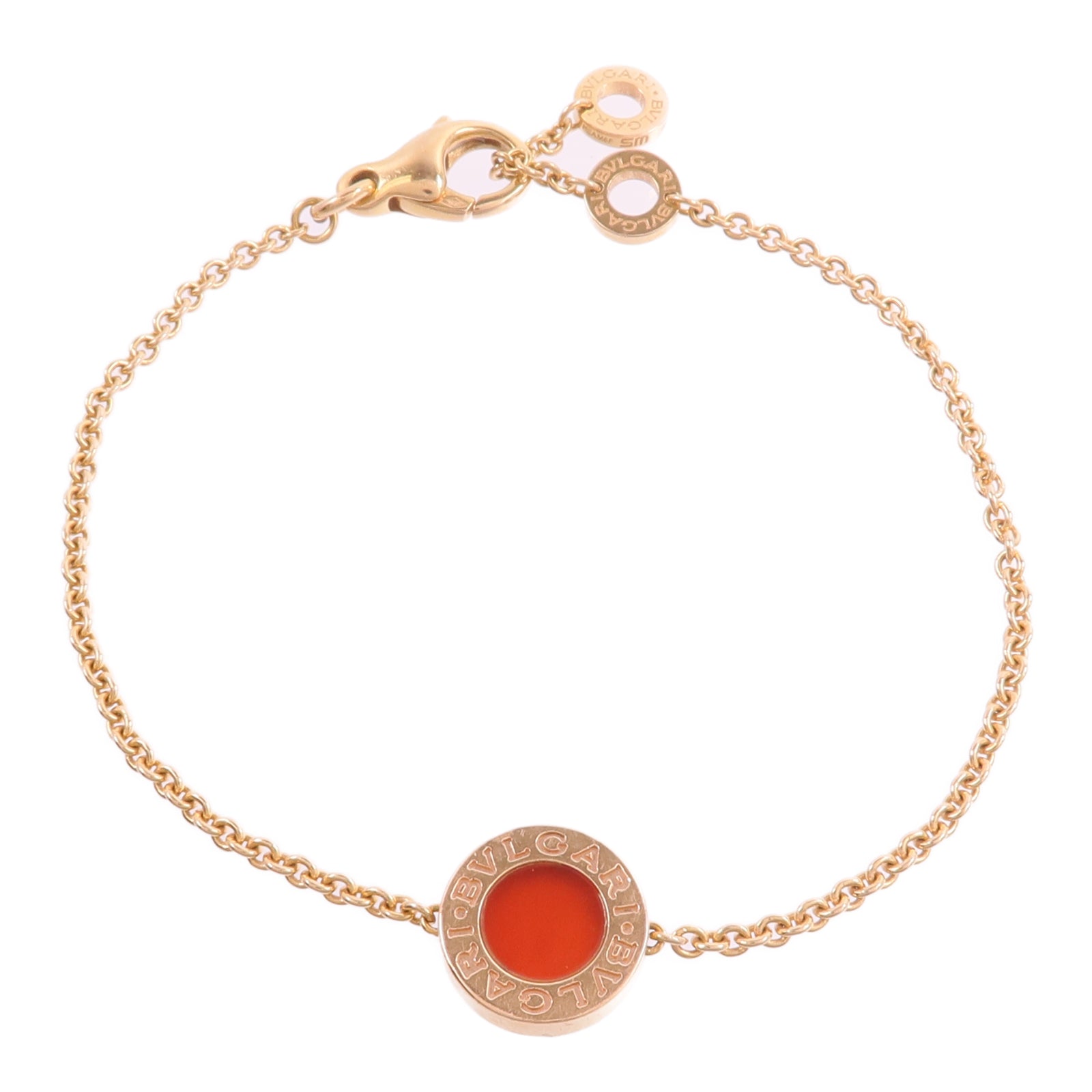 BVLGARI 18K玫瑰金Bvlgari Bracelet紅玉髓/珍珠母貝手鏈