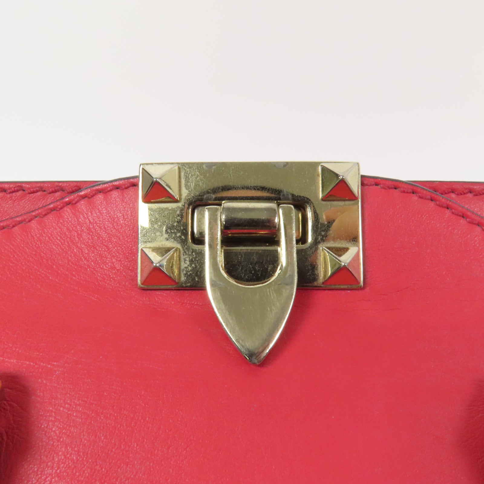 Valentino 牛皮皮革2way Shoulder Bag金扣手挽肩背兩用袋