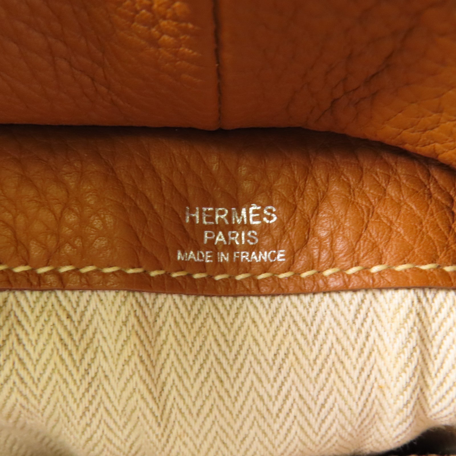 HERMES Clemence皮革Pursangle 31銀扣手挽袋Gold
