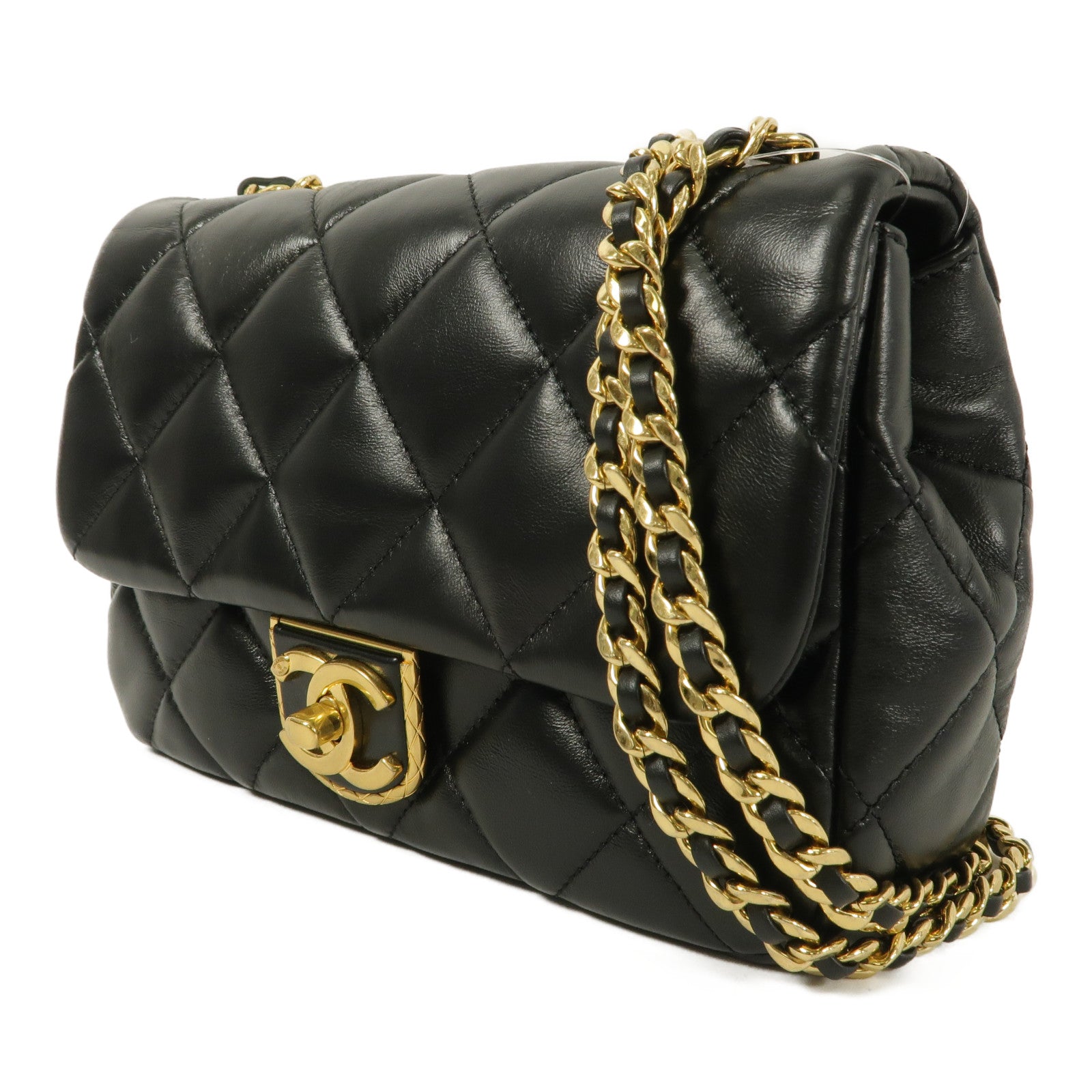 CHANEL 羊皮皮革Chain Shoulder鏈帶肩背袋