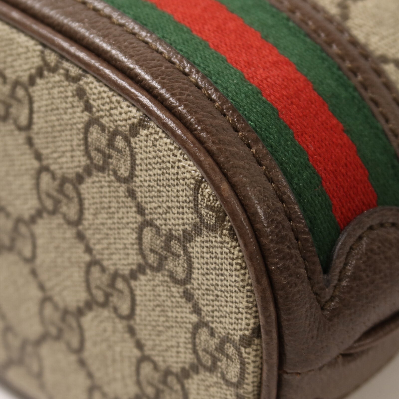 GUCCI 塗層帆布/牛皮皮革Ophidia GG Bucket手挽肩背兩用袋