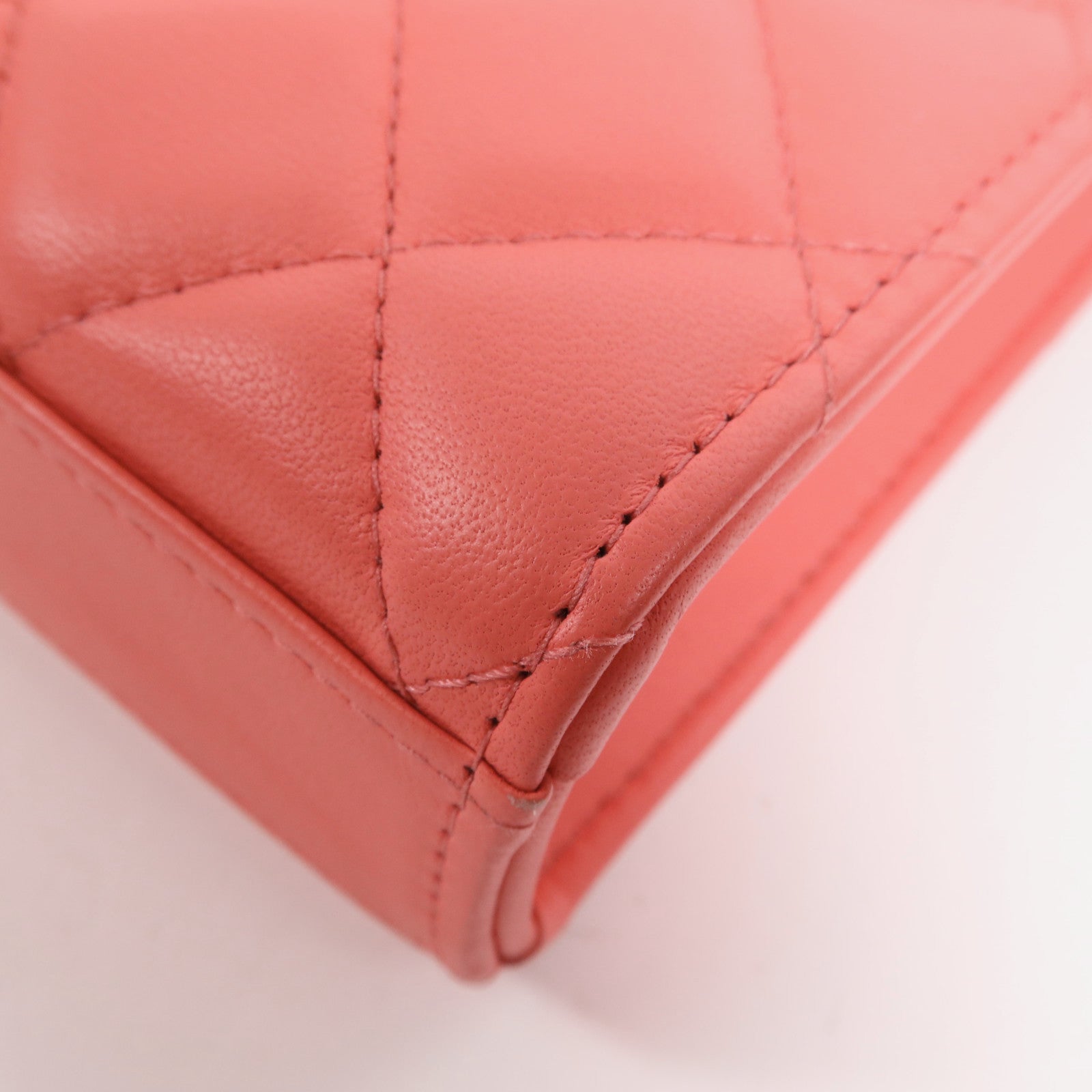 CHANEL 羊皮皮革Shoulder Bag金扣鏈帶肩背袋