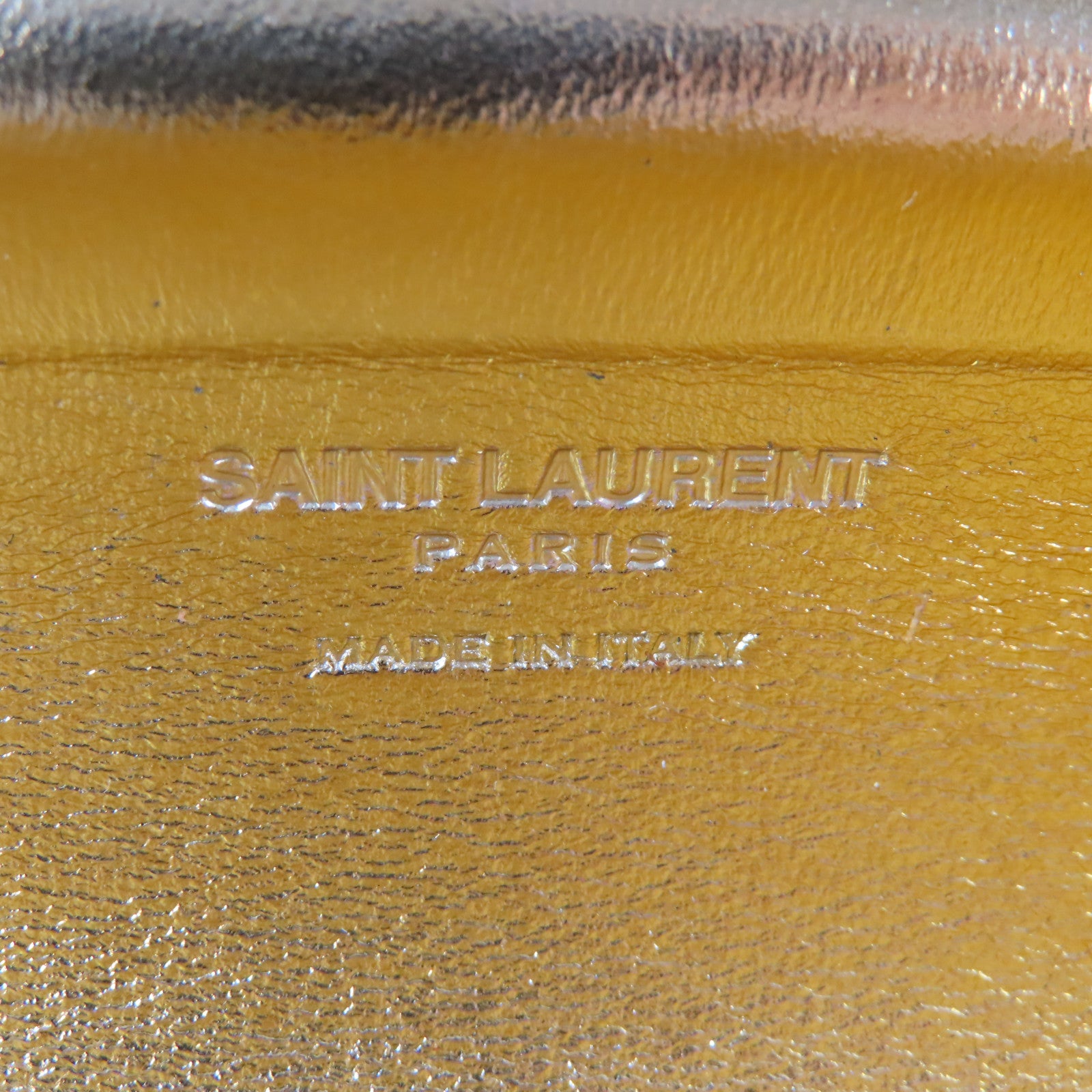 SAINT LAURENT Acrylic Ribbed Box Bag Vanity Bag 肩背袋金色