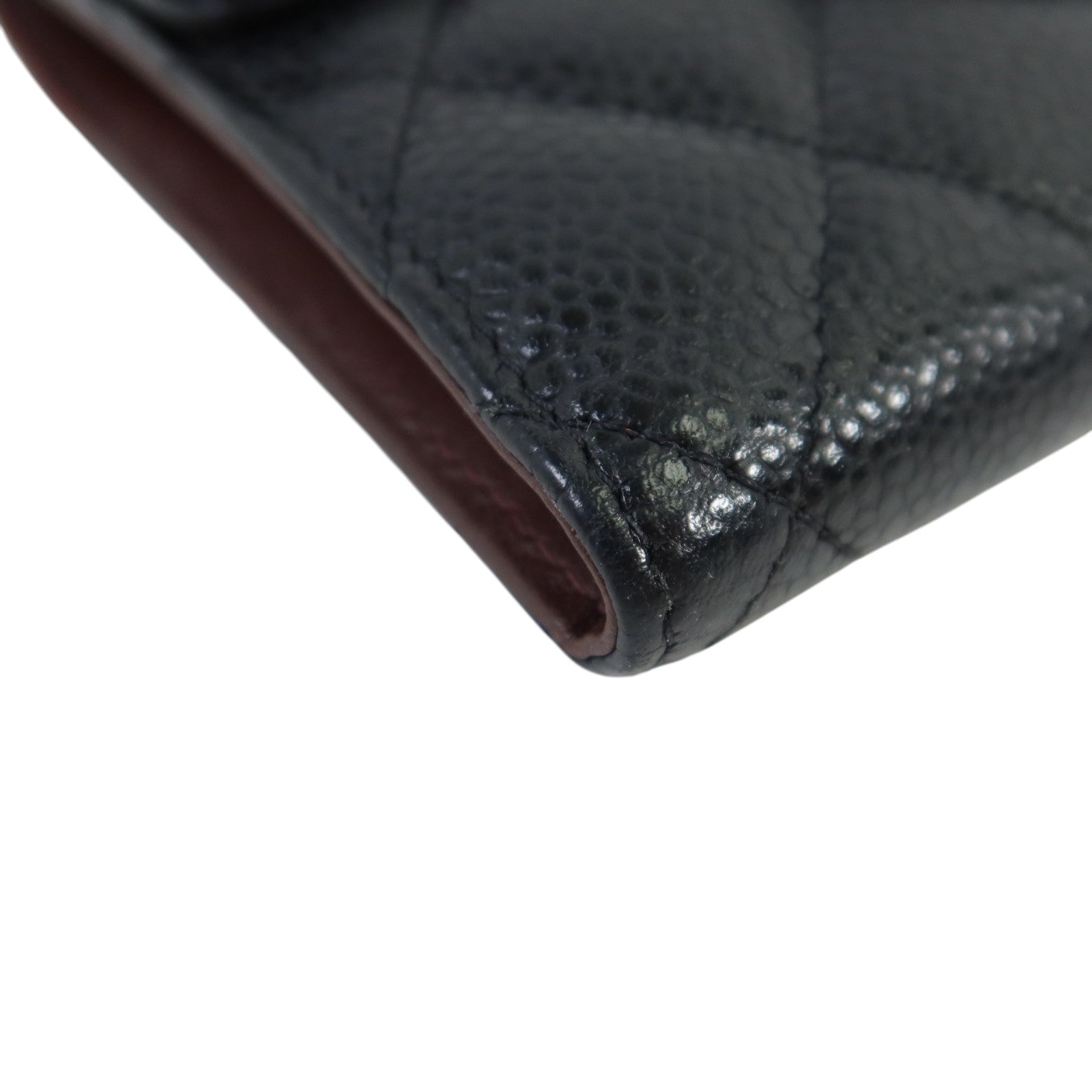 CHANEL 牛皮皮革Classic Flag Wallet金扣錢包