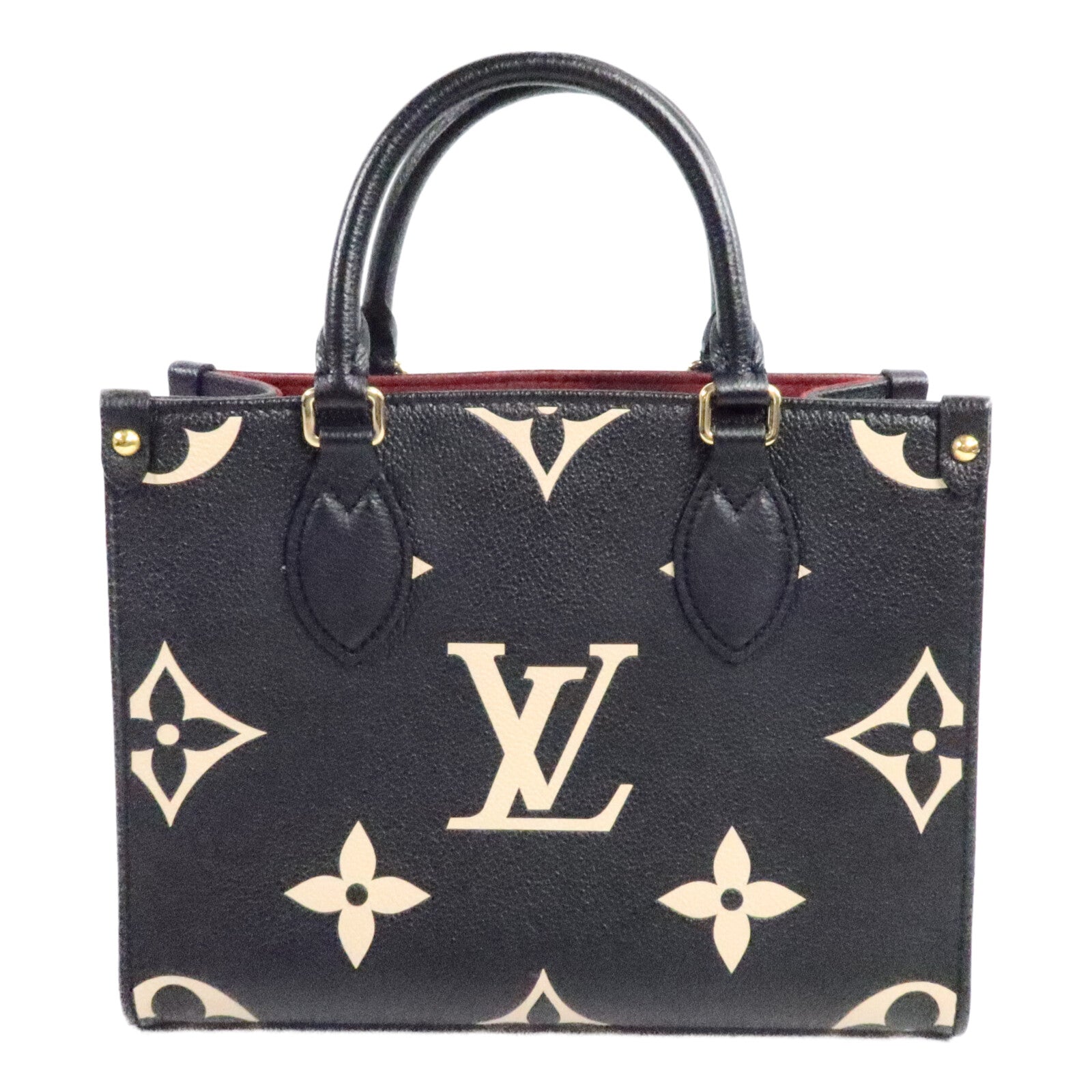 LOUIS VUITTON Monogram Empreinte On The Go PM金扣手挽肩背兩用袋