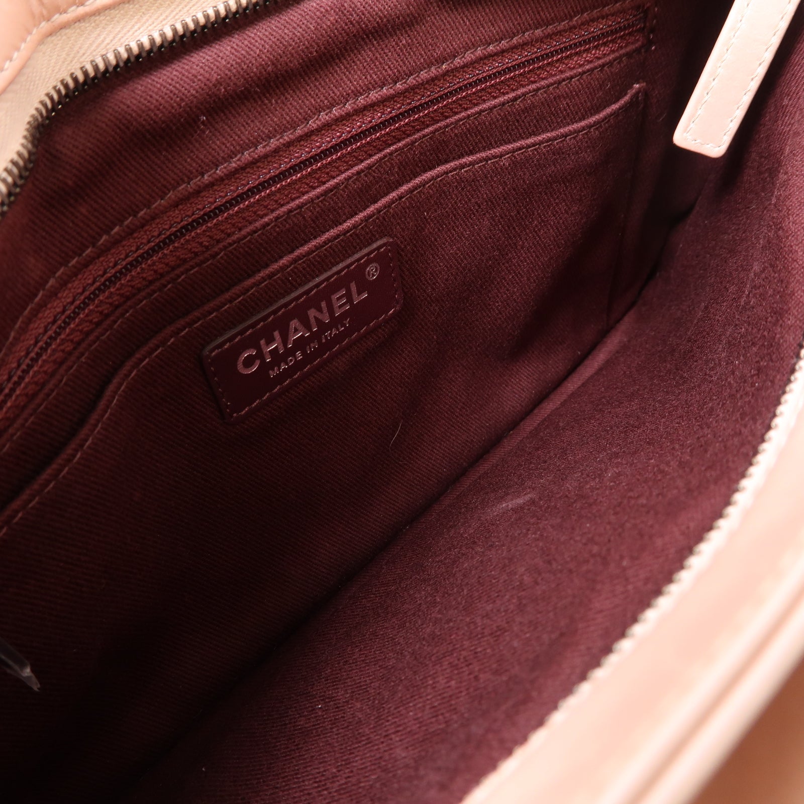 CHANEL 【激減優惠】菱格牛皮皮革Clutch Bag銀扣手拿包粉紅色
