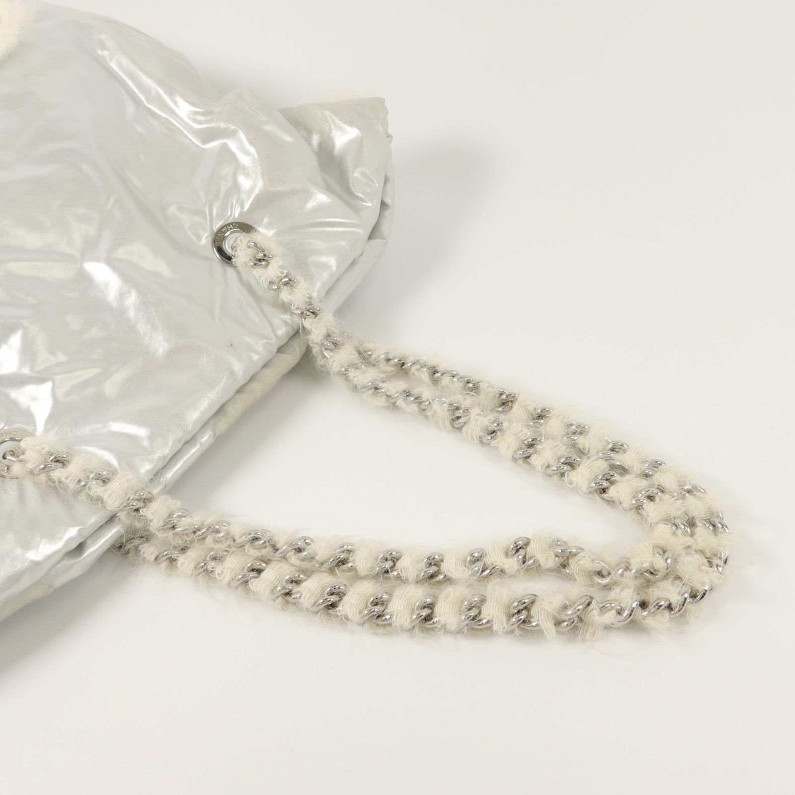 CHANEL Vinyl/Mohair CC Bonbons Tote手挽袋