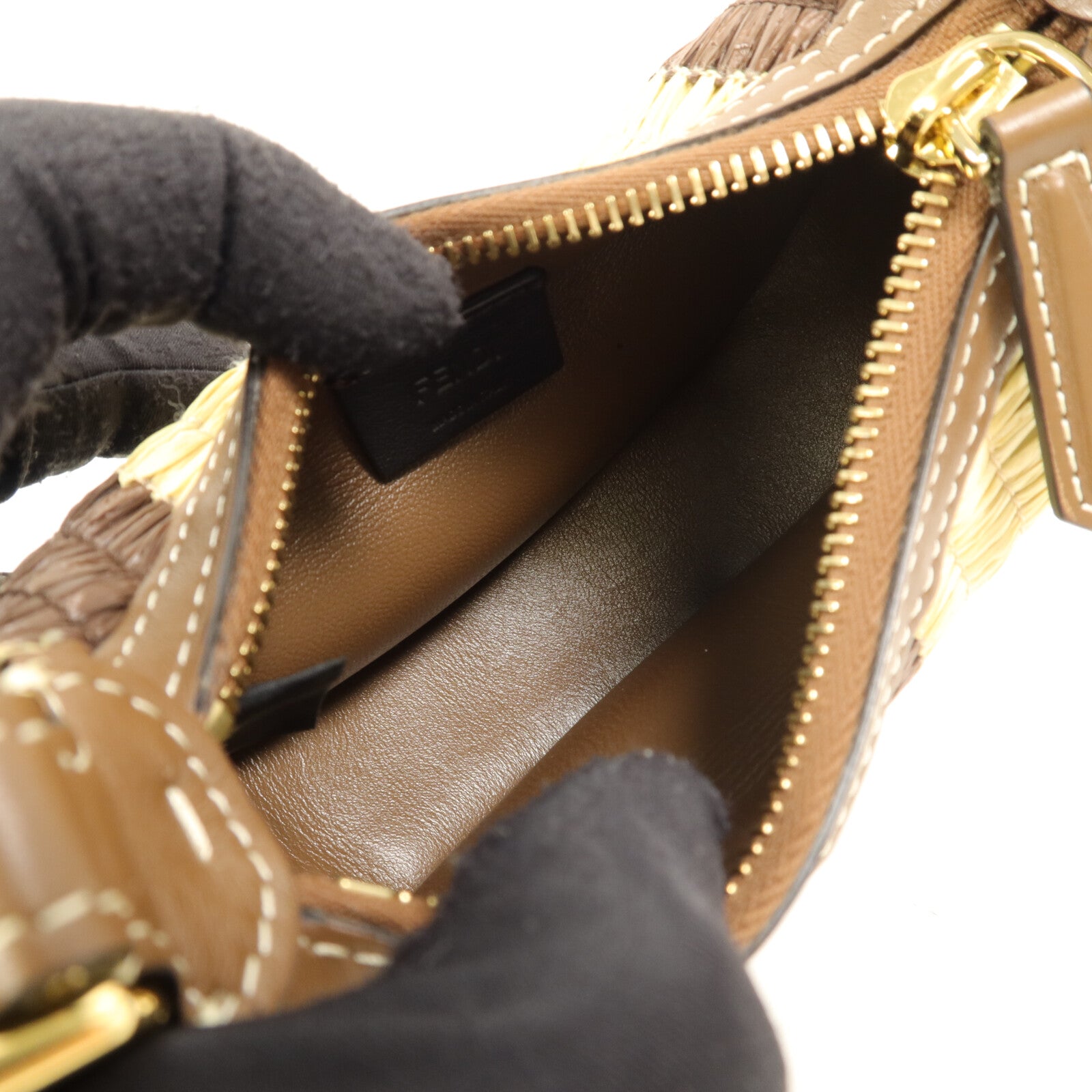 FENDI Raffia Nano Fendigraphy手挽袋