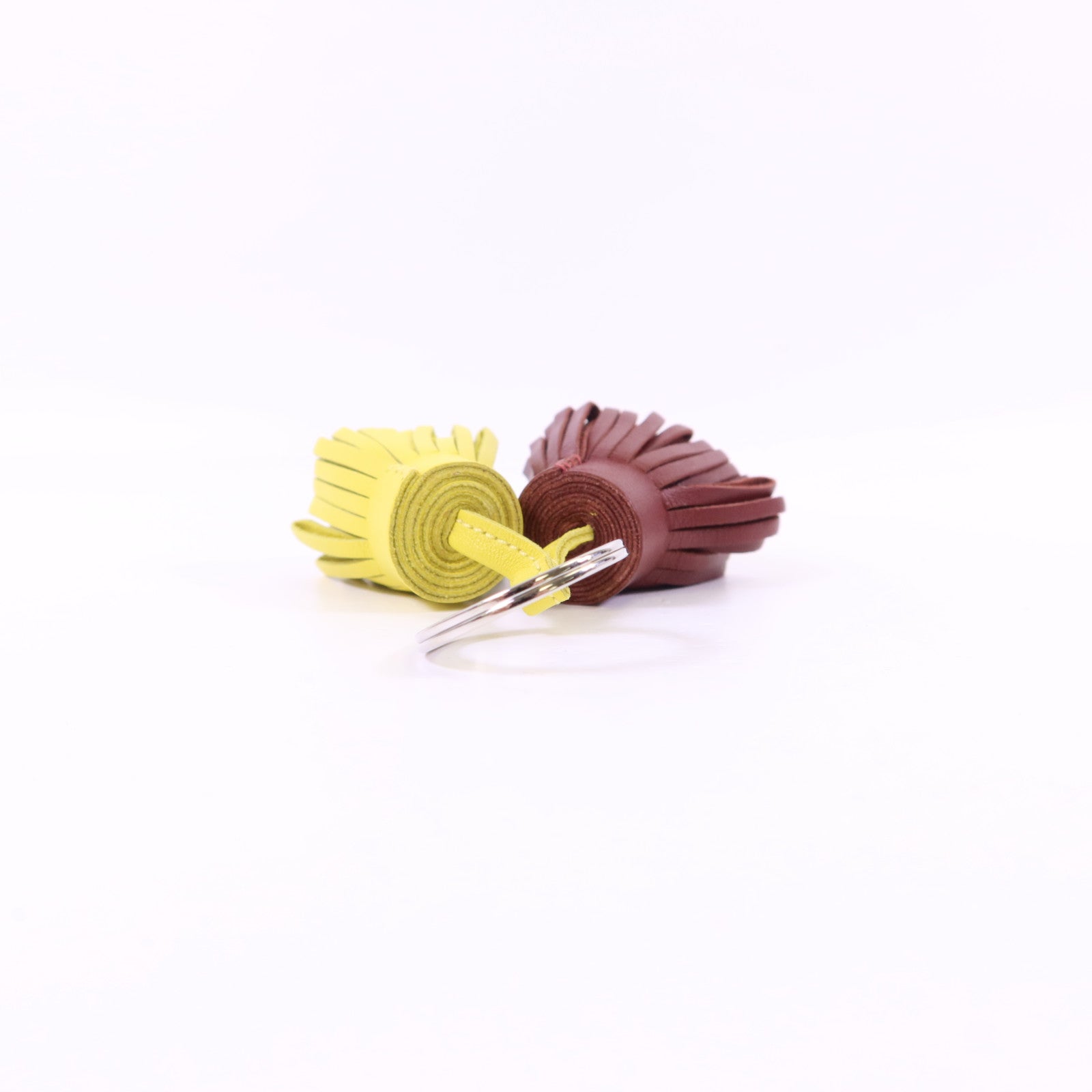 HERMES Swift皮革Carmen Key Ring銀扣鑰匙圈