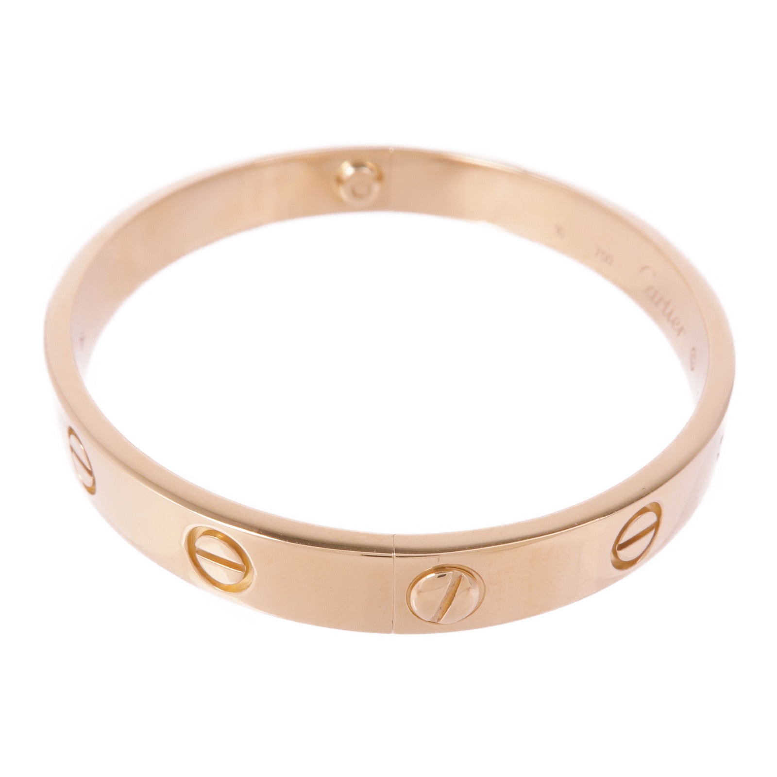 CARTIER 18K玫瑰金Love Bracelet手鐲Cartier#16