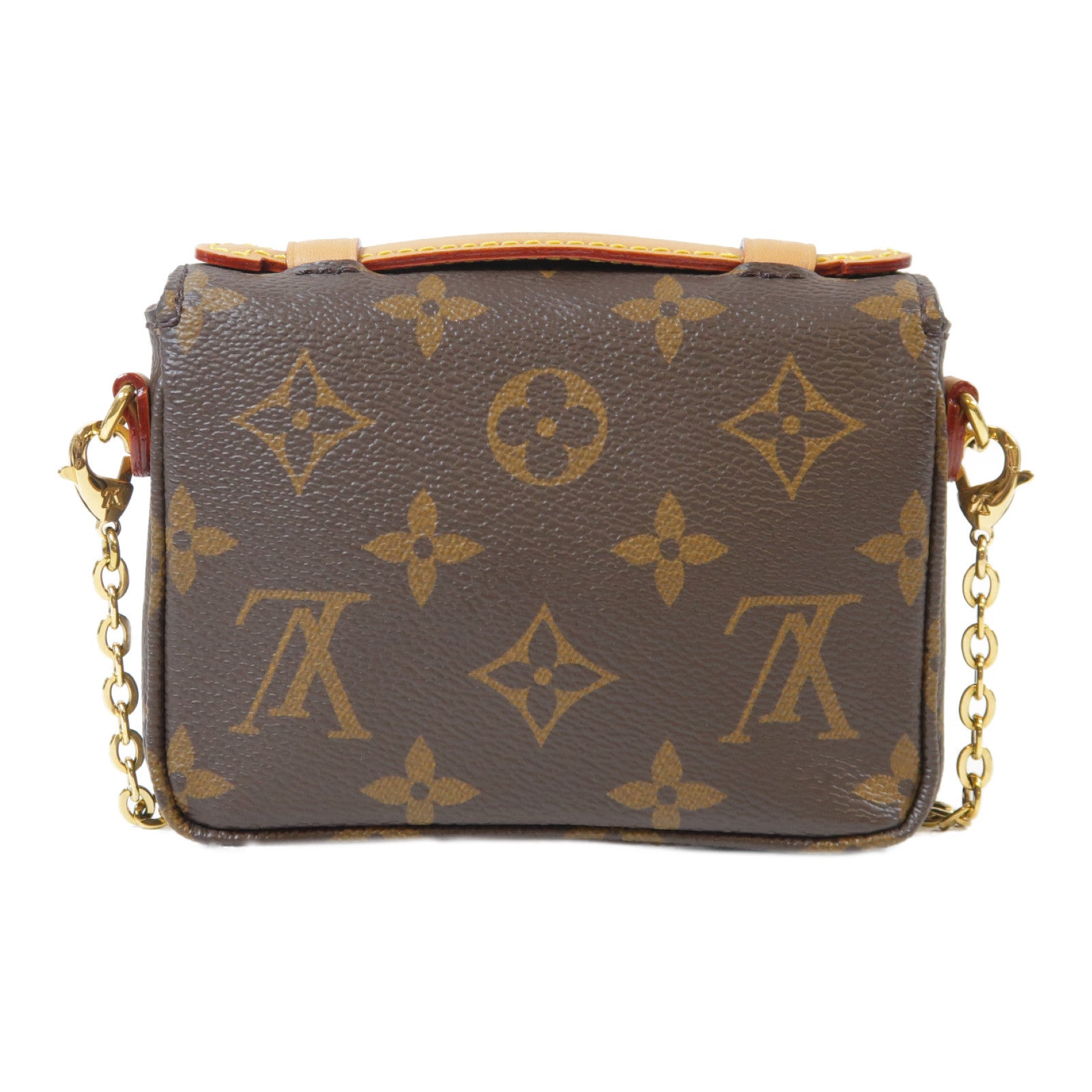 LOUIS VUITTON Monogram Micro Meltis金扣鏈帶肩背袋啡色