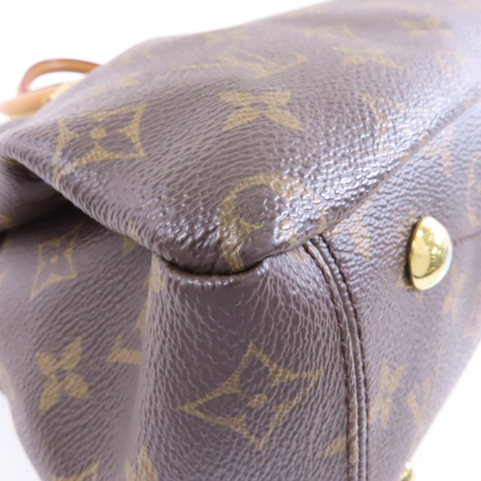 LOUIS VUITTON 【激減優惠】Monogram Pallas MM金扣手挽肩背兩用袋啡色/紅色