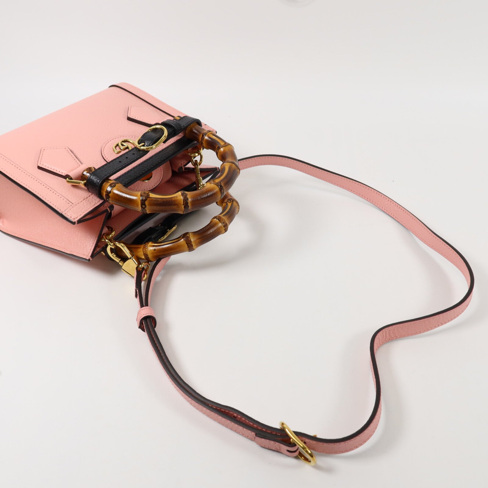 GUCCI 牛皮皮革/Bamboo Diana Small Tote手挽肩背兩用袋