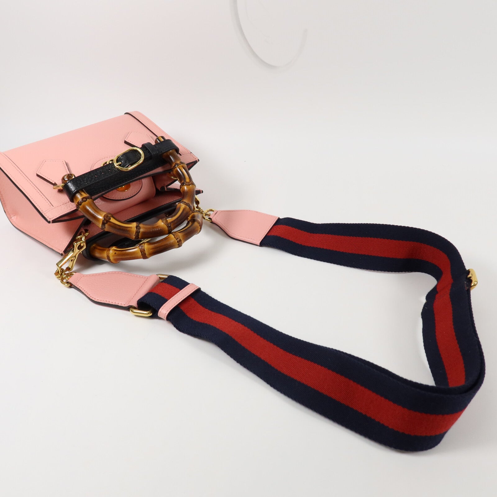GUCCI 牛皮皮革/Bamboo Diana Small Tote手挽肩背兩用袋
