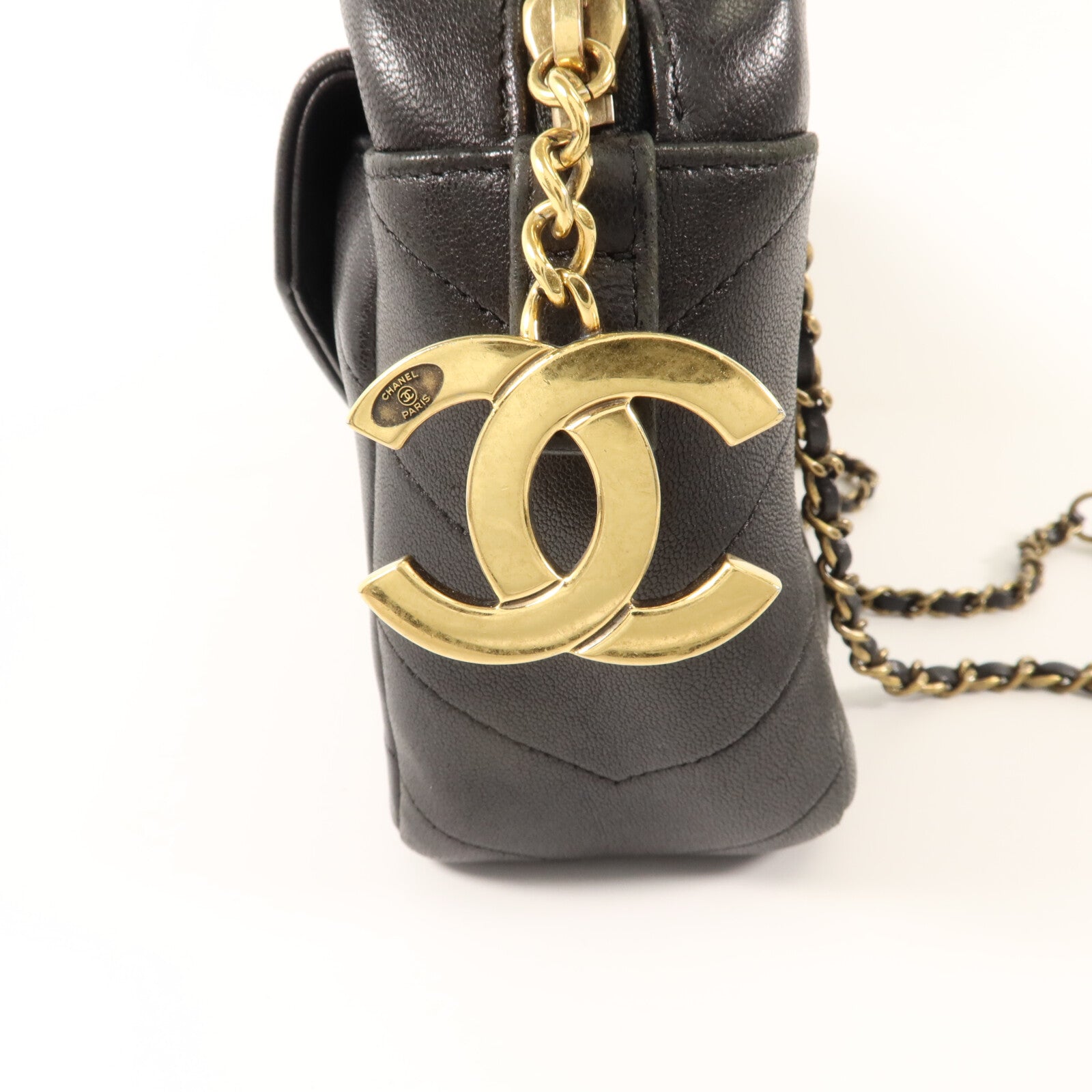 CHANEL 羊皮皮革Chain Shoulder鏈帶肩背袋