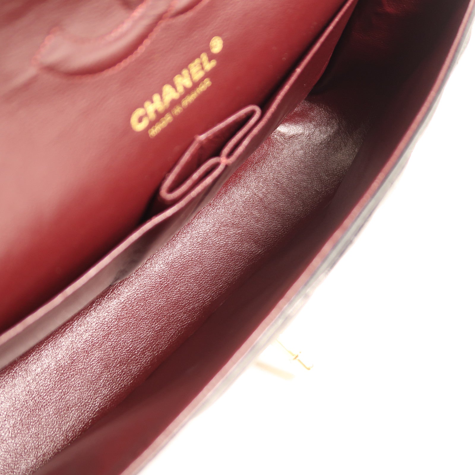 CHANEL 羊皮皮革Classic 25金扣鏈帶肩背袋