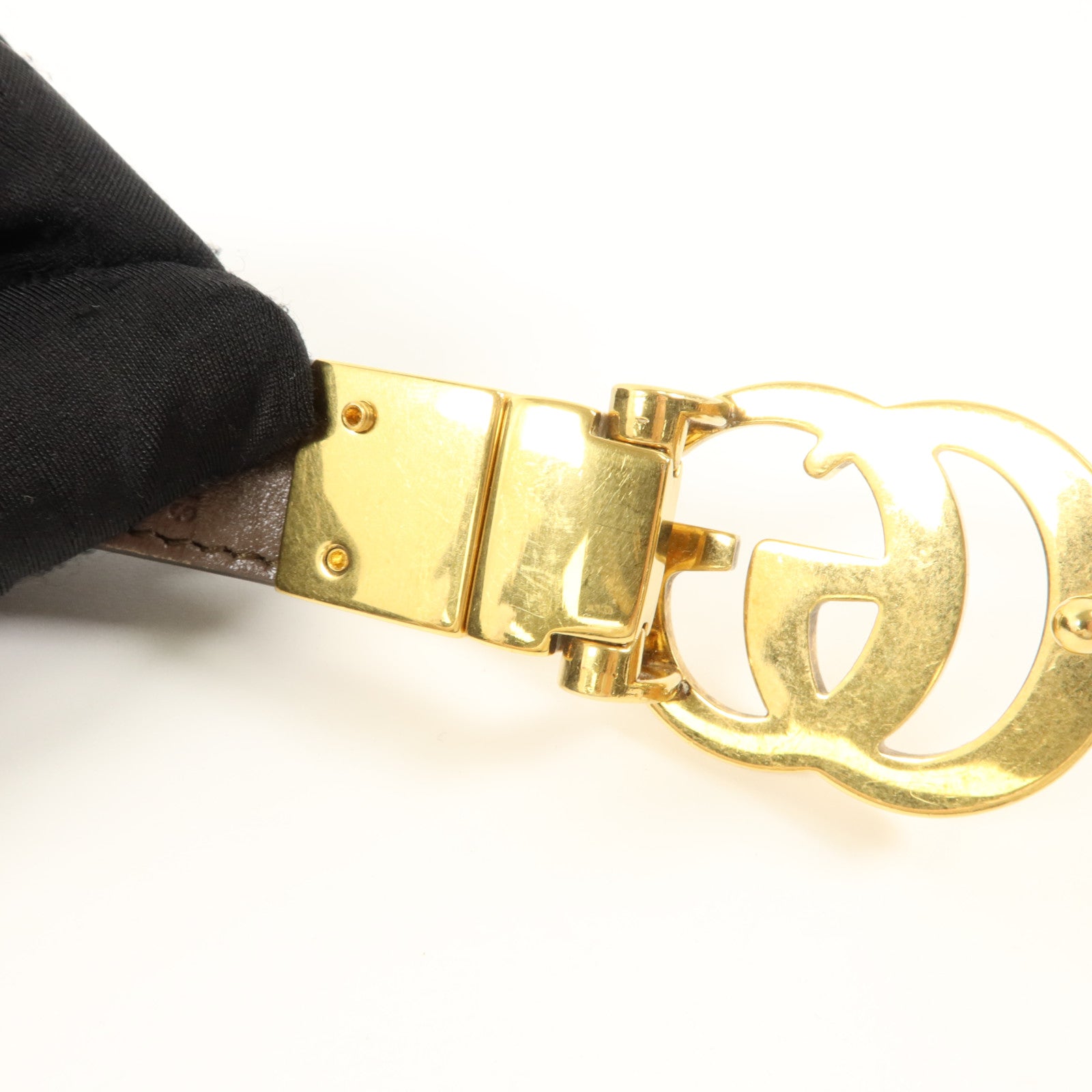 GUCCI 塗層帆布GG Marmont Reversible Belt 80cm皮帶
