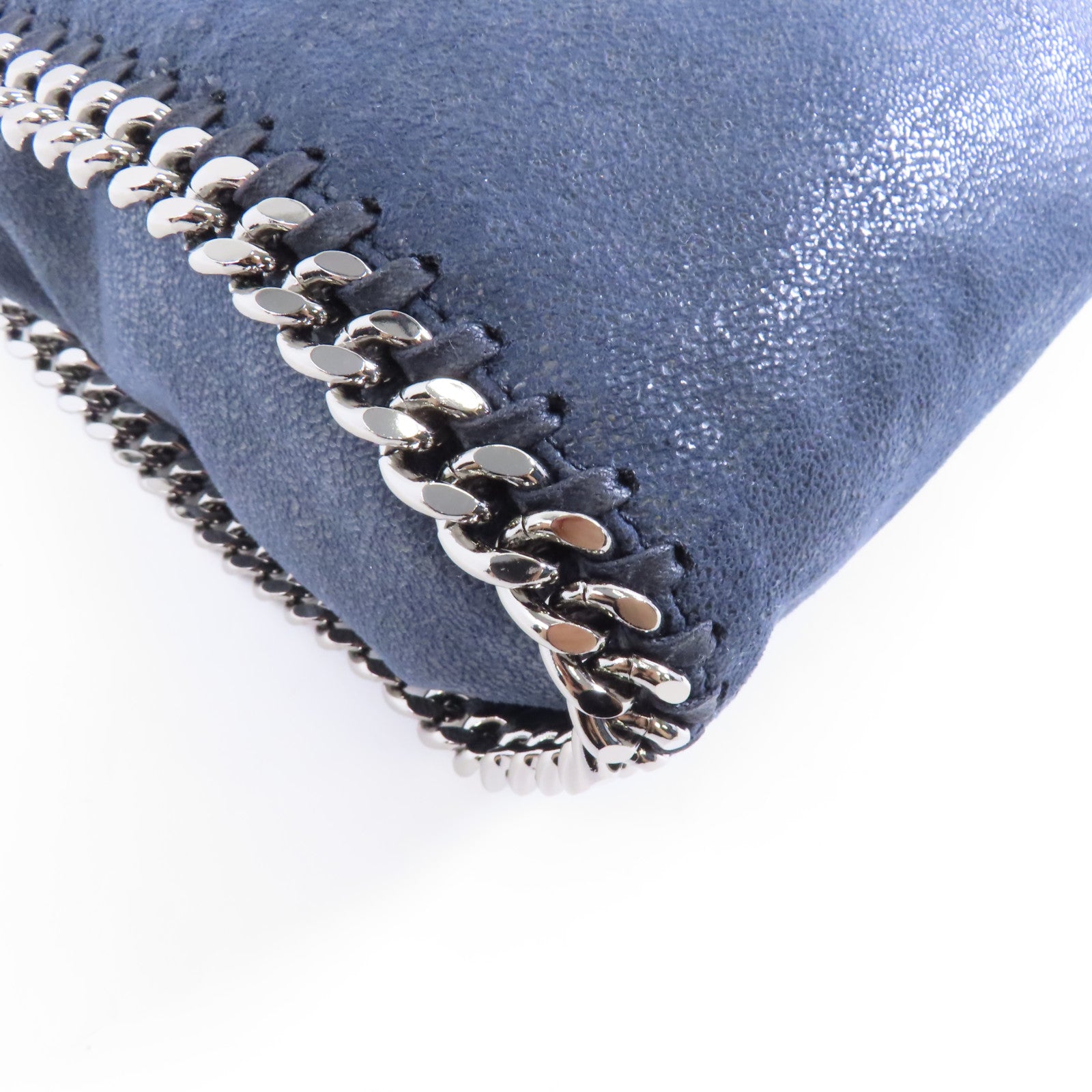Stella McCartney 聚酯纖維2way Shoulder Bag銀扣手挽肩背兩用袋深藍色