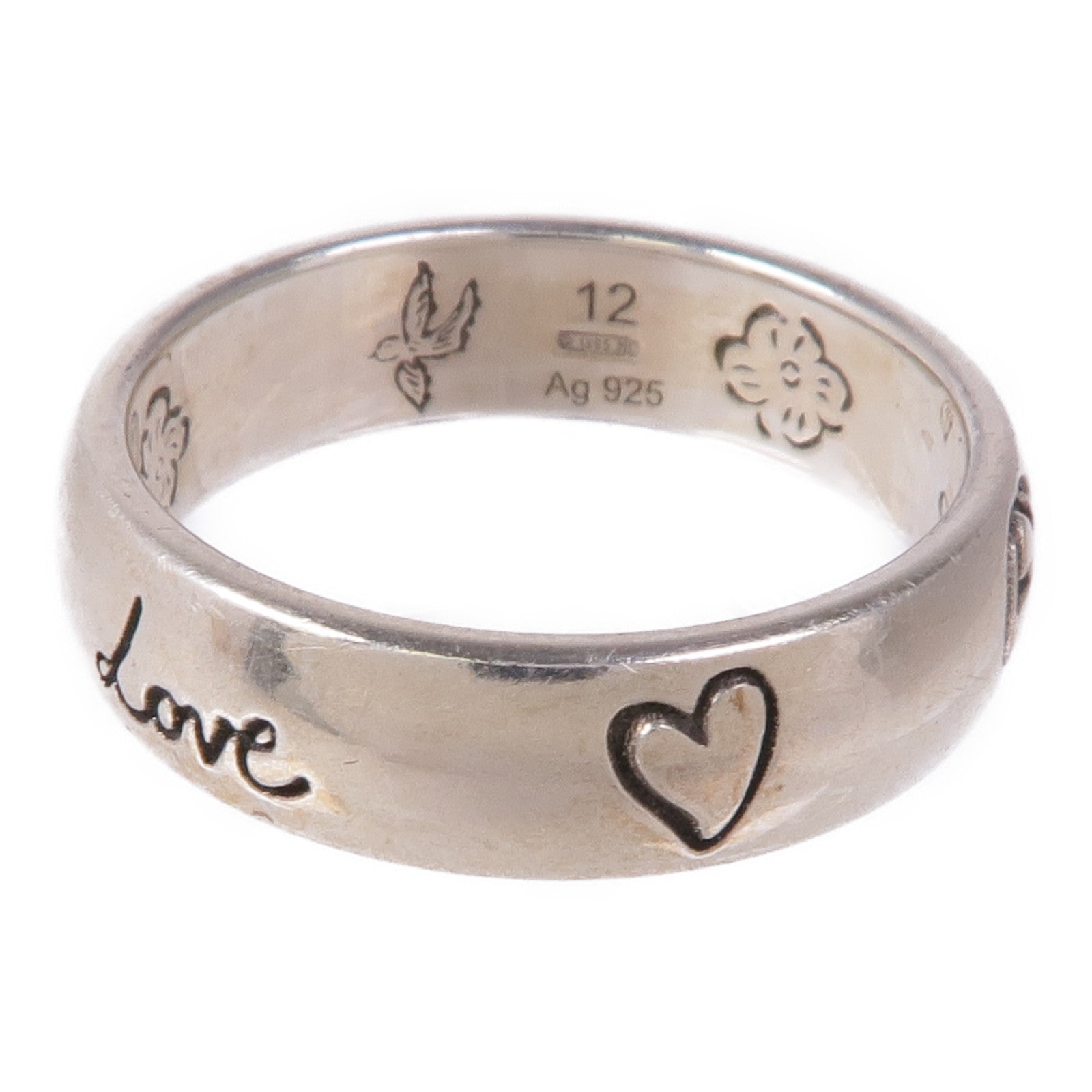 GUCCI 【激減優惠】925純銀Blind For Love Ring戒指US#5.75