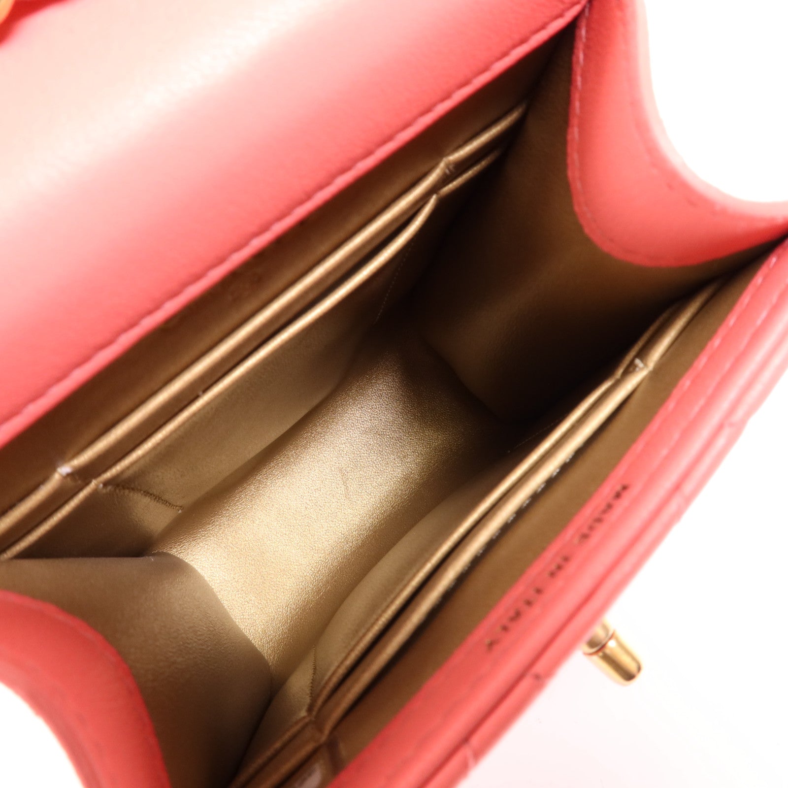 CHANEL 羊皮皮革Shoulder Bag金扣鏈帶肩背袋