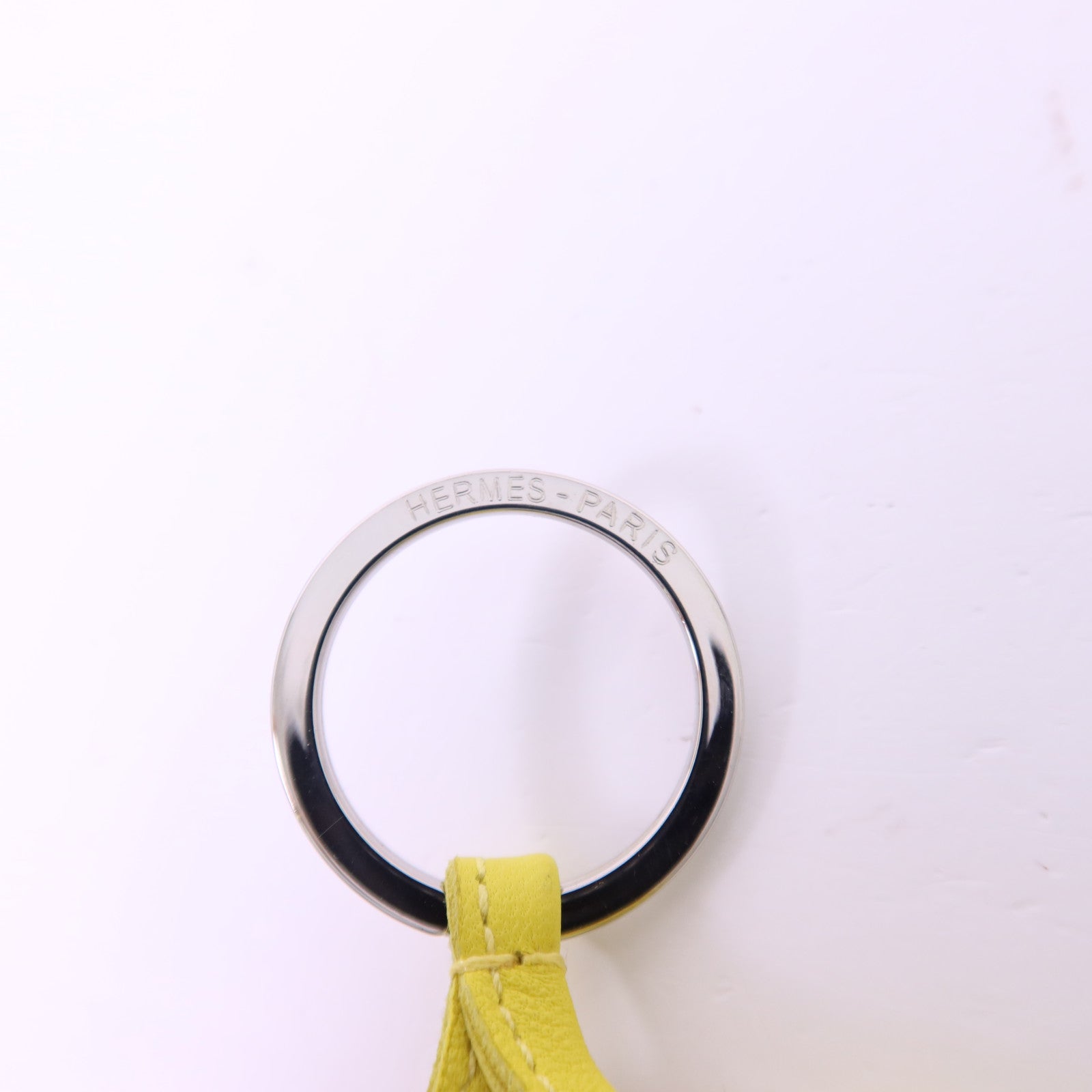 HERMES Swift皮革Carmen Key Ring銀扣鑰匙圈
