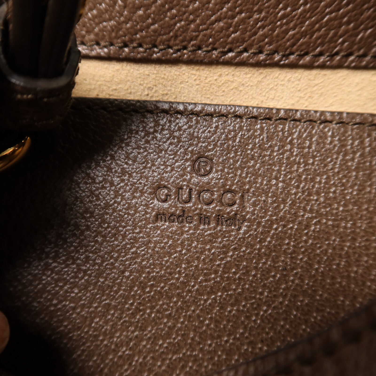 GUCCI 塗層帆布/牛皮皮革Ophidia GG Bucket手挽肩背兩用袋