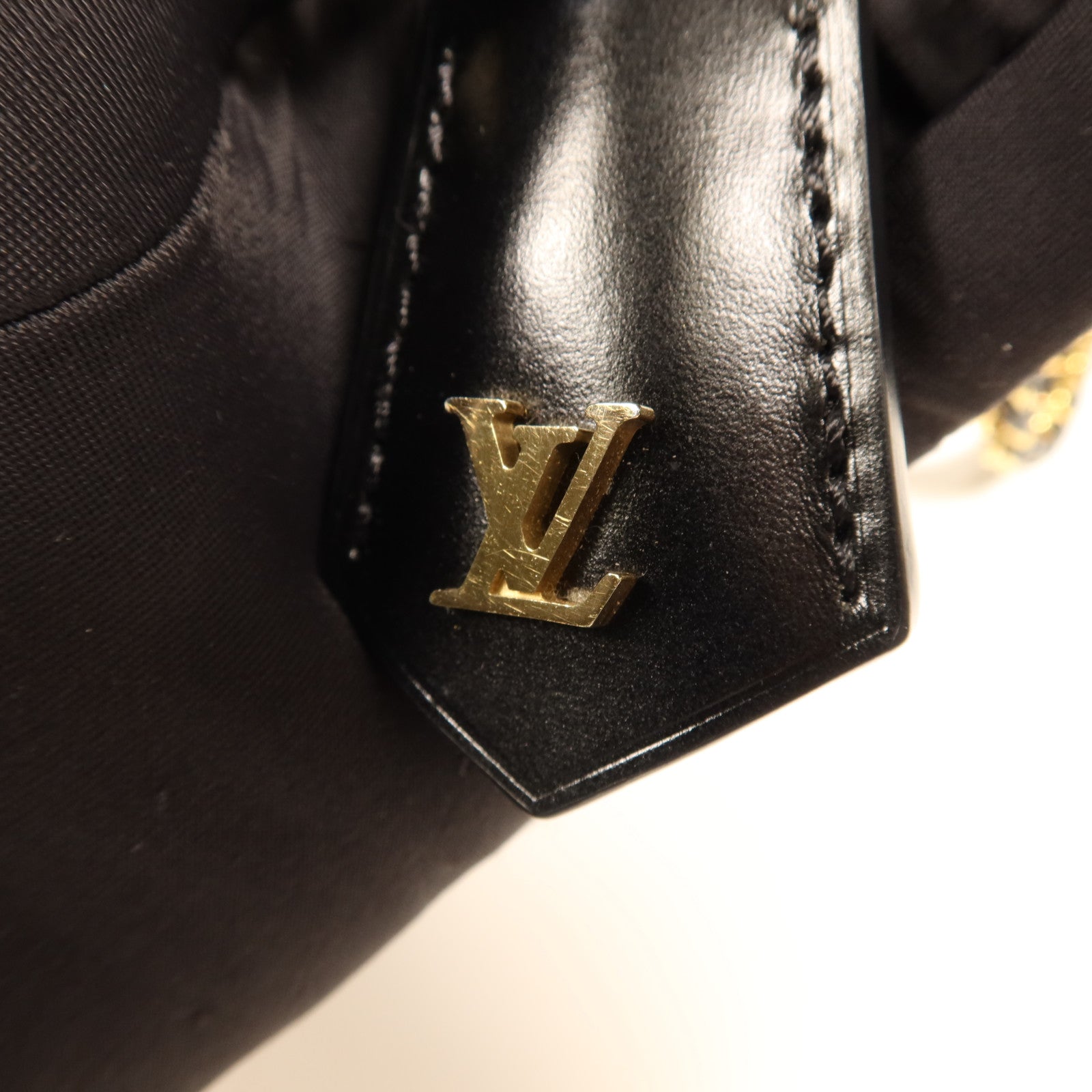 LOUIS VUITTON Monogram Reverse Vanity PM金扣手挽肩背兩用袋棕色