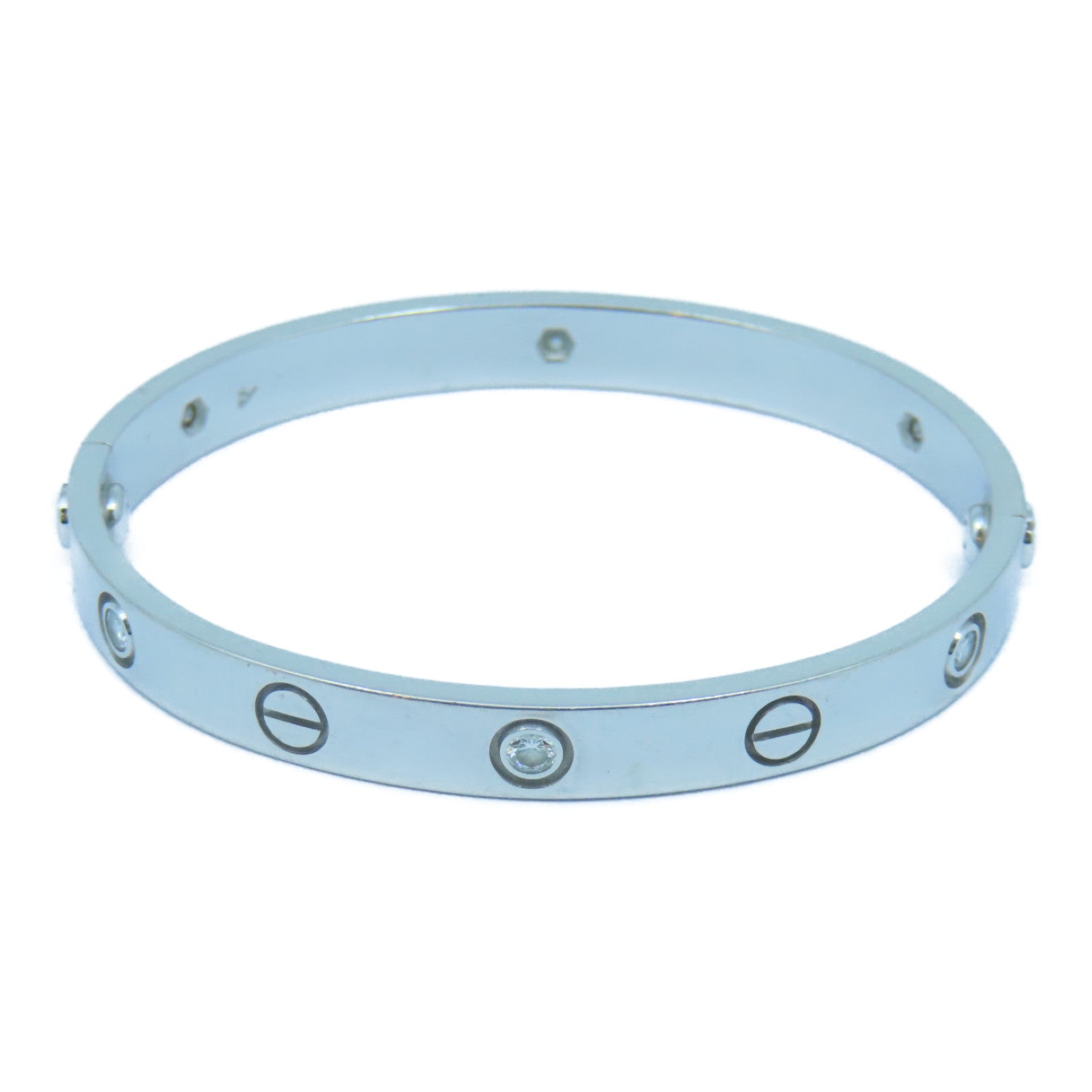 CARTIER 18K白金Love Blaceret手链