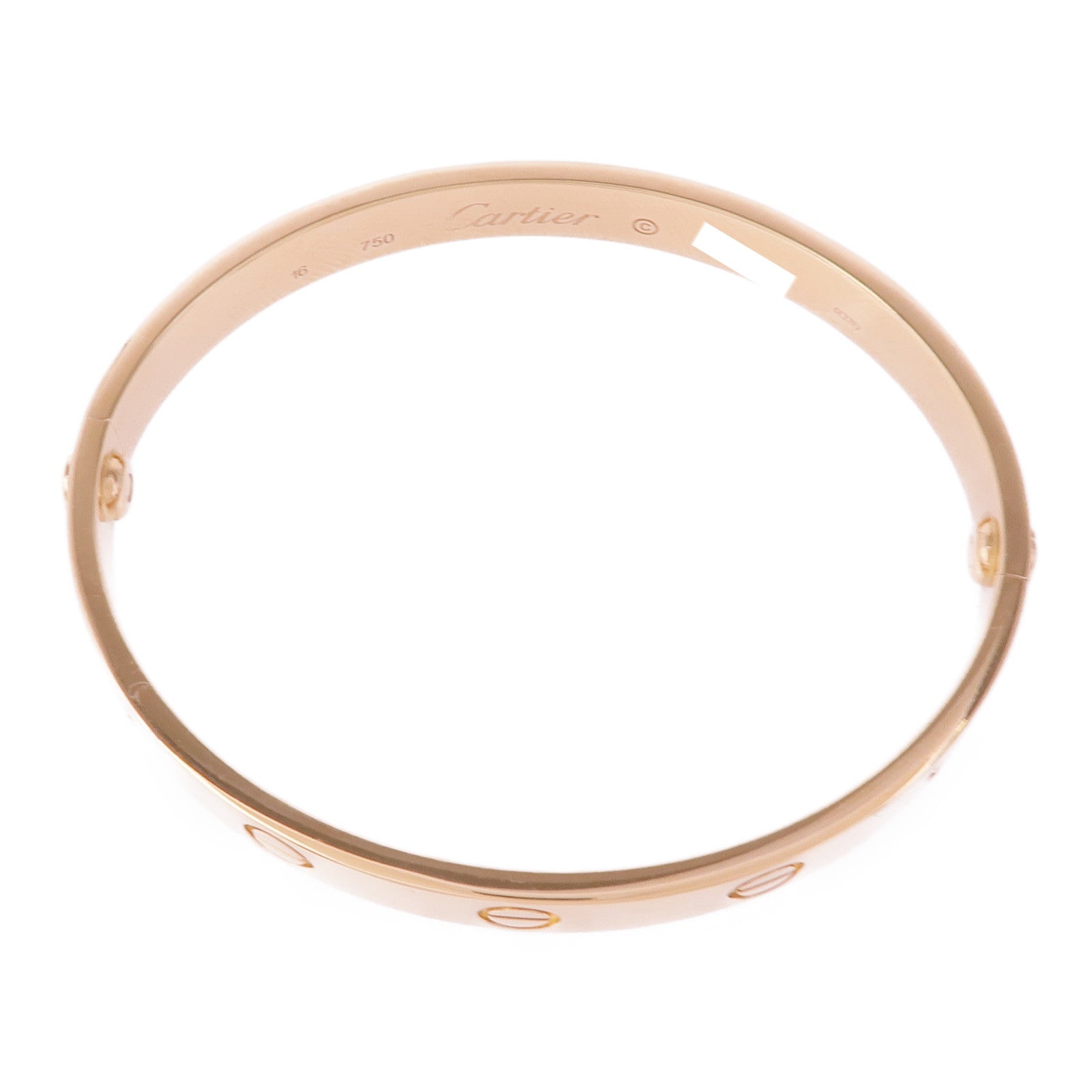 CARTIER 18K玫瑰金Love Bracelet手鐲Cartier#16