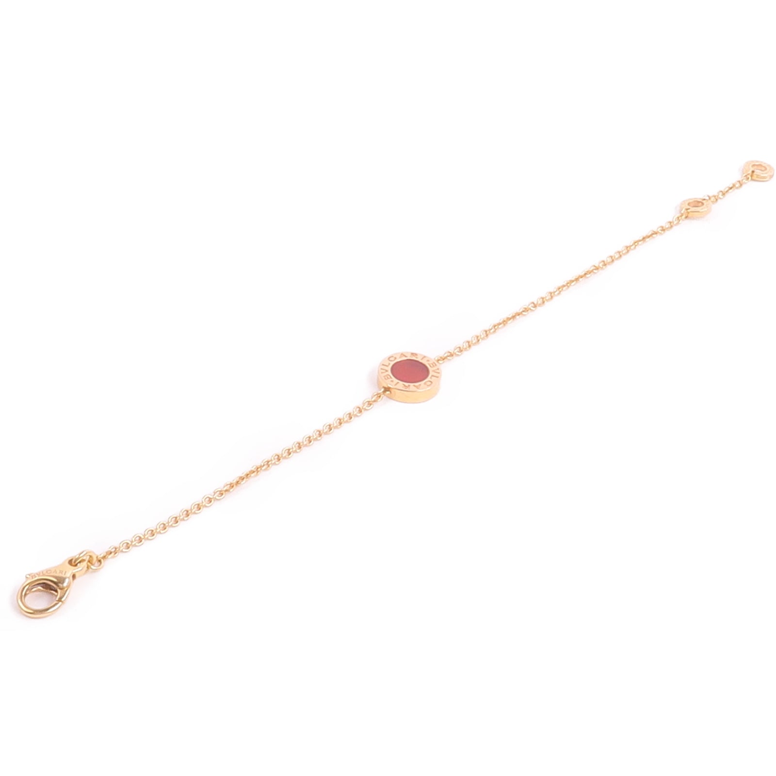 BVLGARI 18K玫瑰金Bvlgari Bracelet紅玉髓/珍珠母貝手鏈