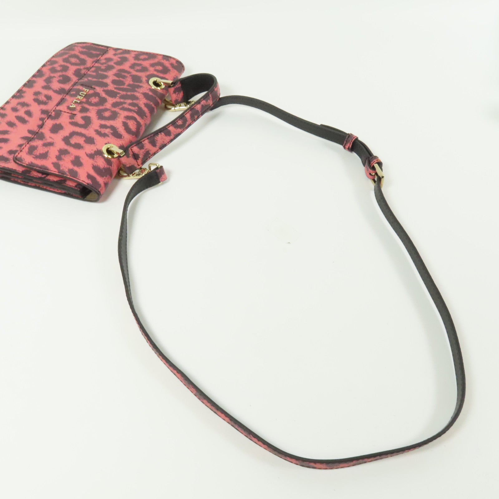 Furla 牛皮皮革Shoulder Bag金扣肩背袋