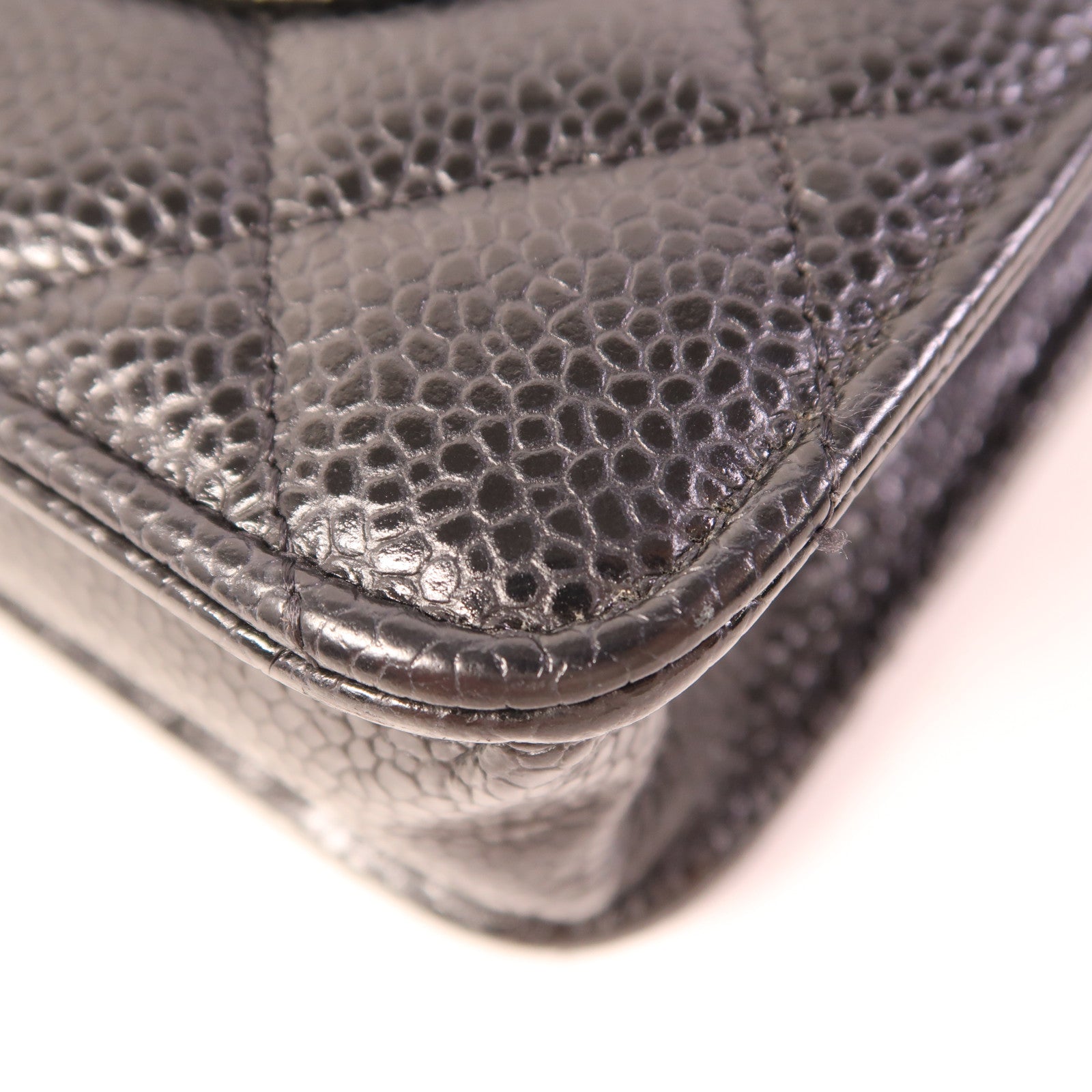 CHANEL 牛皮皮革WOC Wallet On Chain金扣鏈帶肩背袋