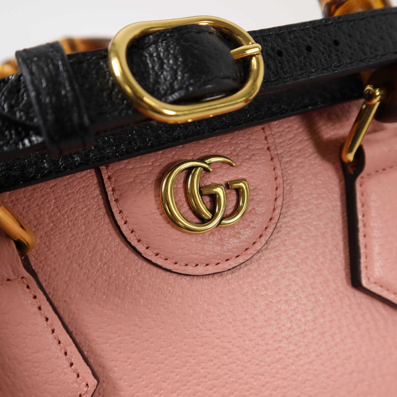 GUCCI 牛皮皮革/Bamboo Diana Small Tote手挽肩背兩用袋