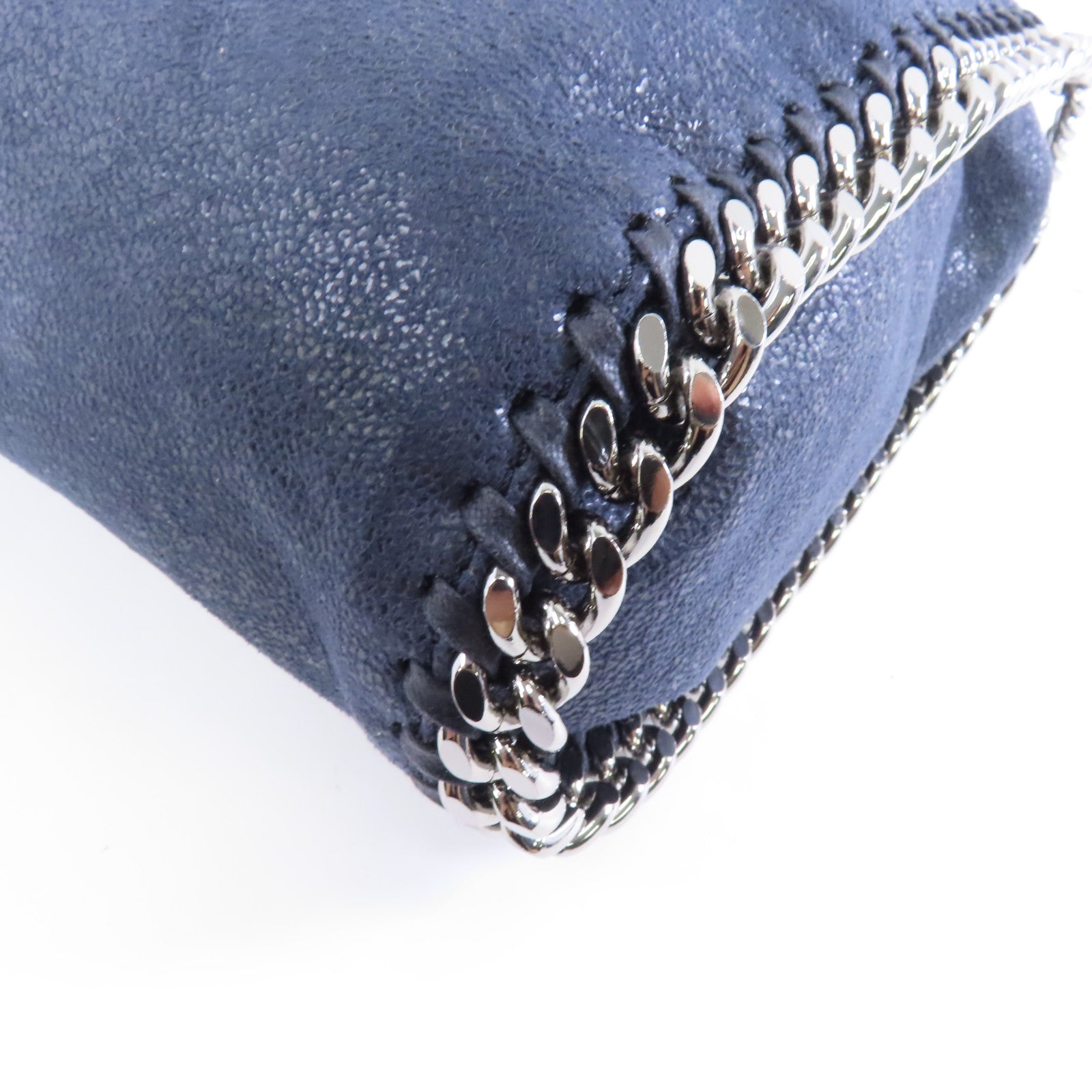 Stella McCartney 聚酯纖維2way Shoulder Bag銀扣手挽肩背兩用袋深藍色