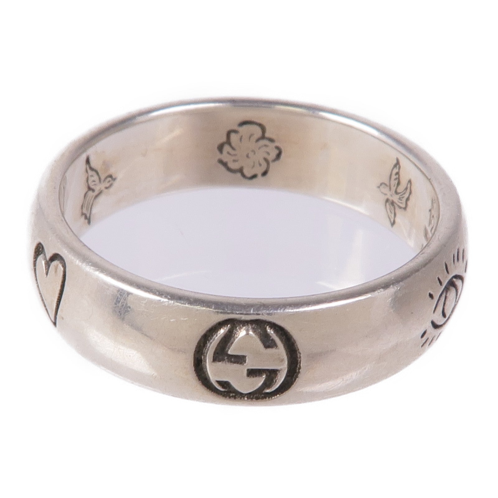 GUCCI 【激減優惠】925純銀Blind For Love Ring戒指US#5.75