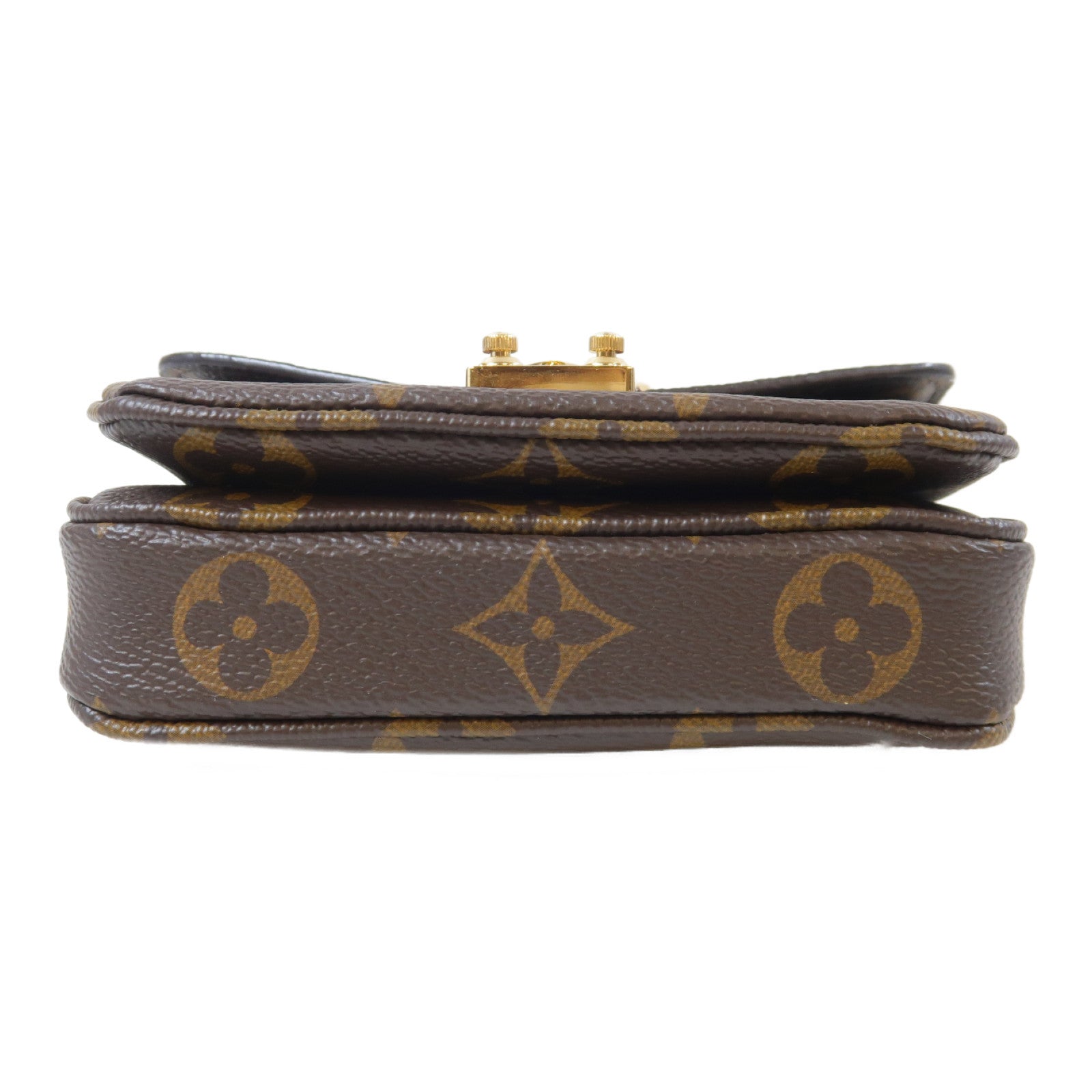 LOUIS VUITTON Monogram Micro Meltis金扣鏈帶肩背袋啡色