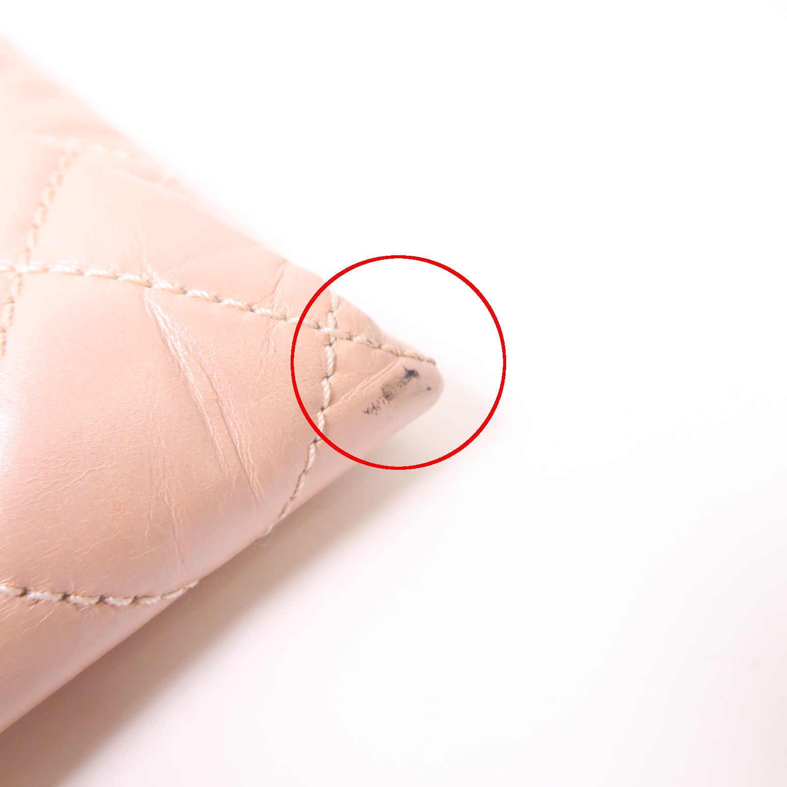 CHANEL 【激減優惠】菱格牛皮皮革Clutch Bag銀扣手拿包粉紅色