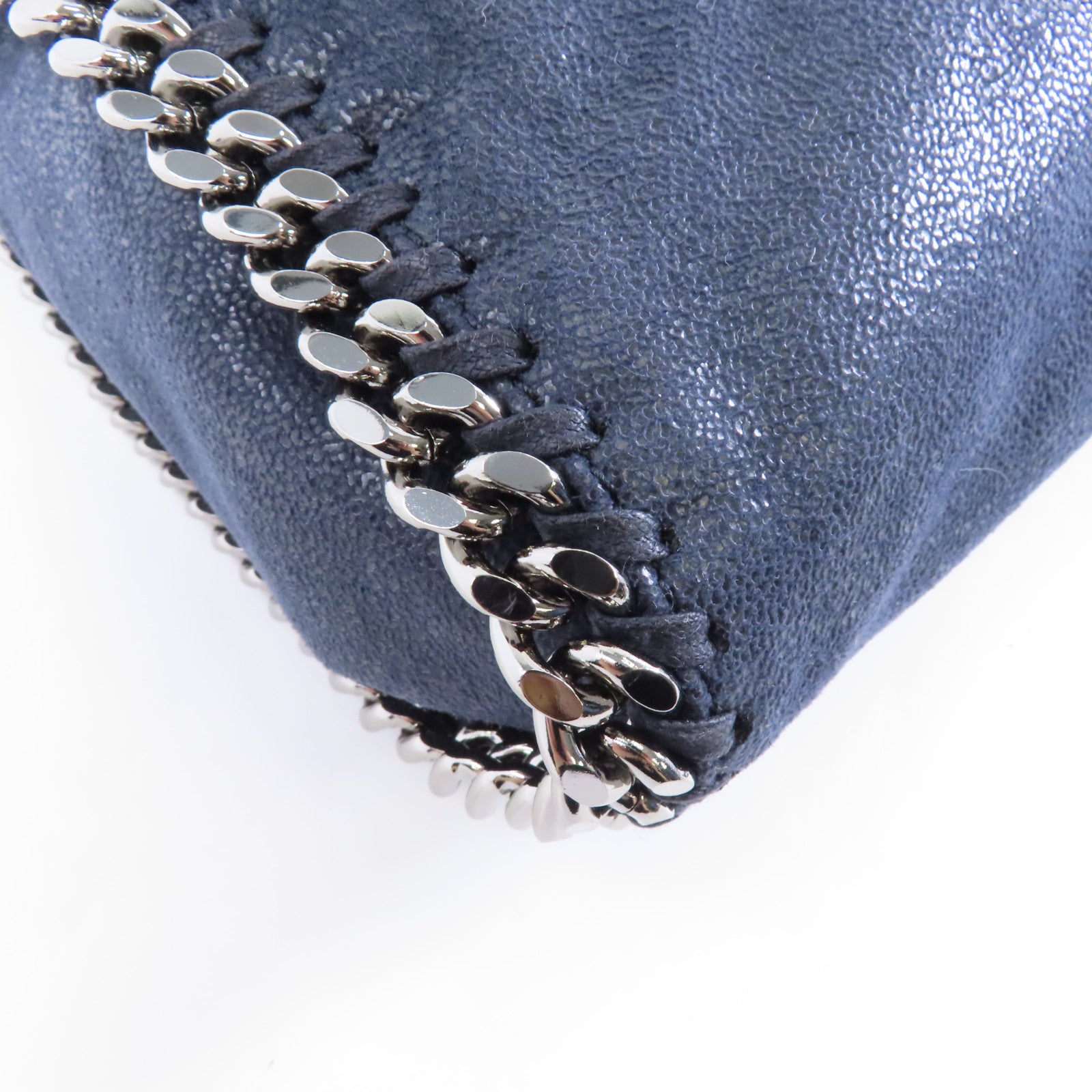 Stella McCartney 聚酯纖維2way Shoulder Bag銀扣手挽肩背兩用袋深藍色