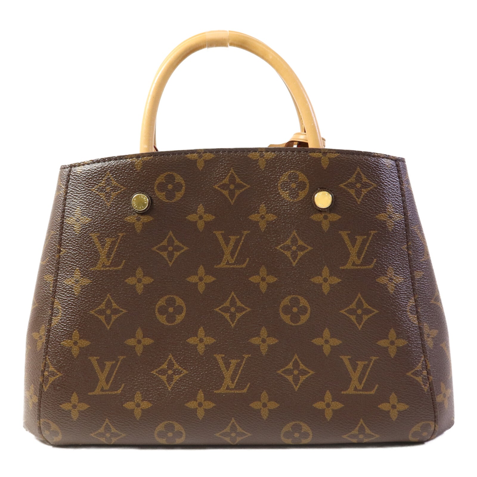 LOUIS VUITTON Monogram Montaigne BB金扣手挽肩背兩用袋棕色