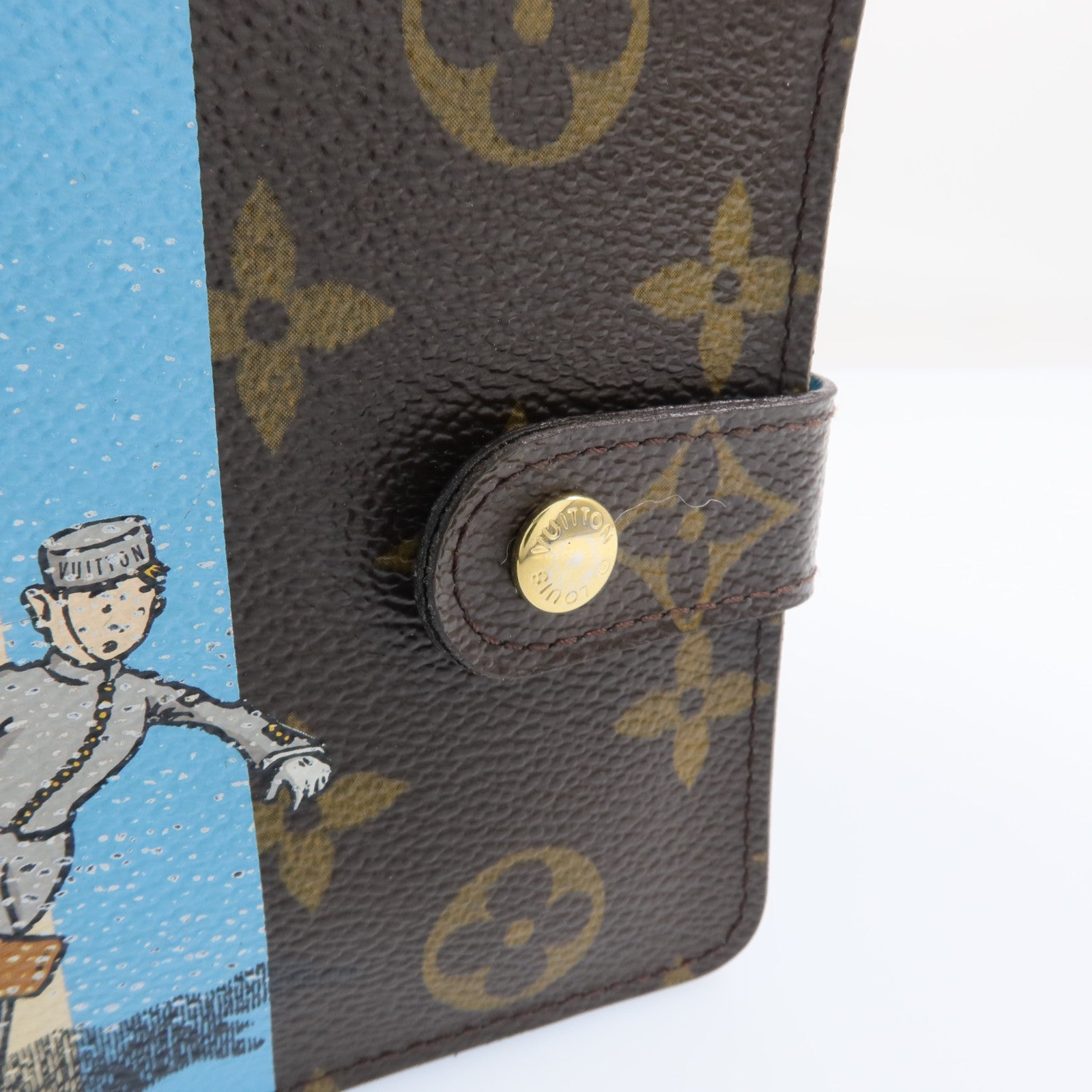 LOUIS VUITTON Monogram Groom Compact Zip Wallet金扣錢包