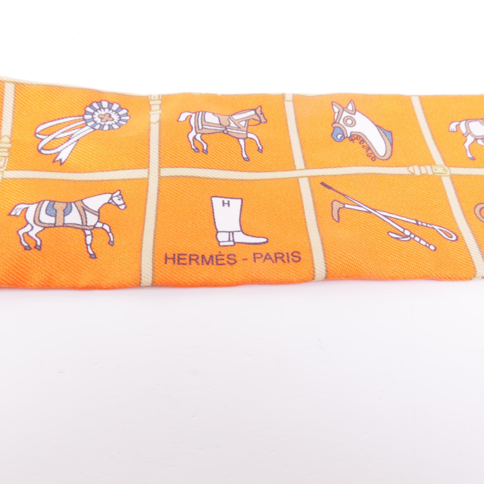 HERMES 絲質Twilly絲巾